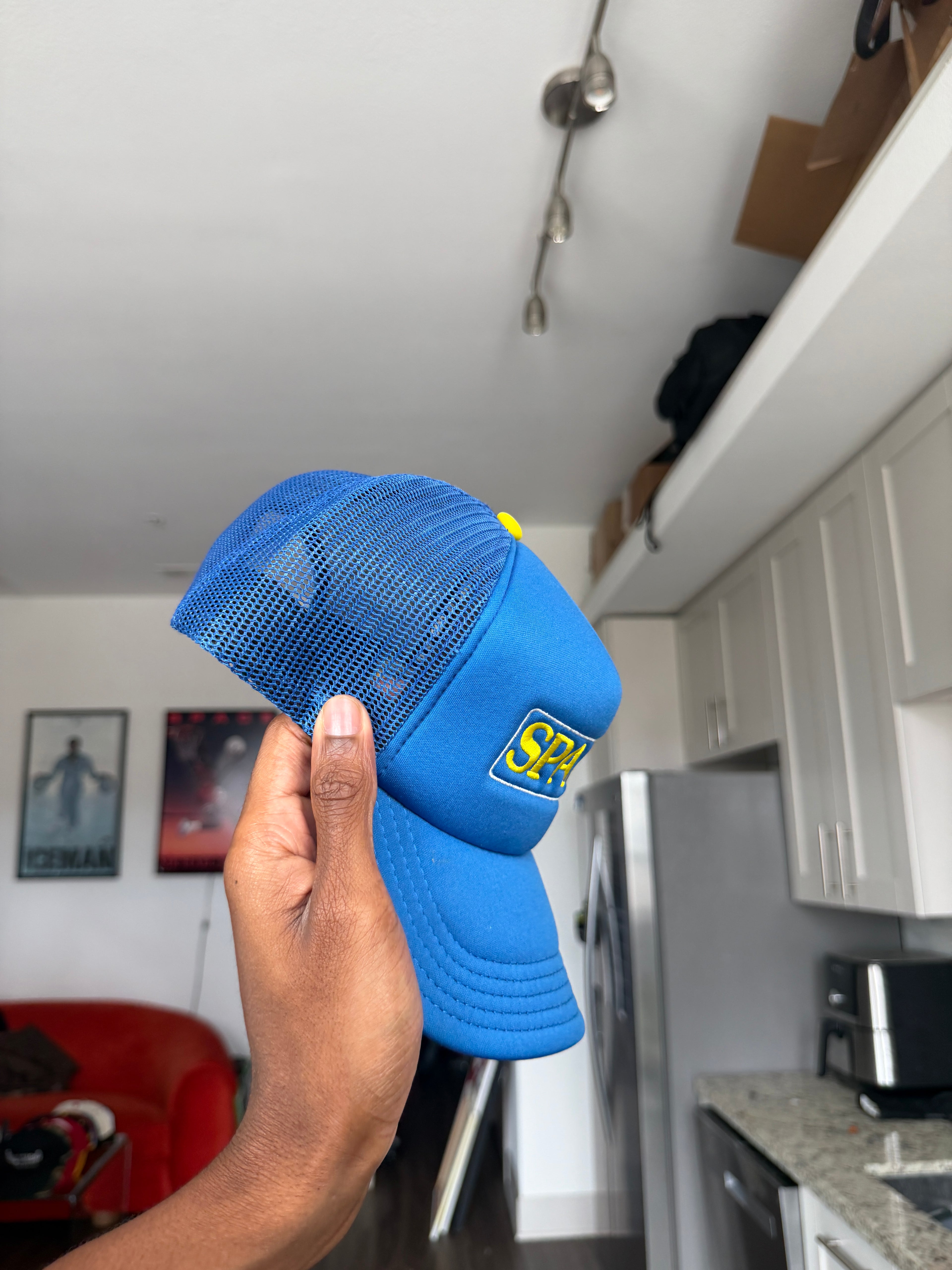 Vintage SPAM Blue & Yellow Trucker Cap