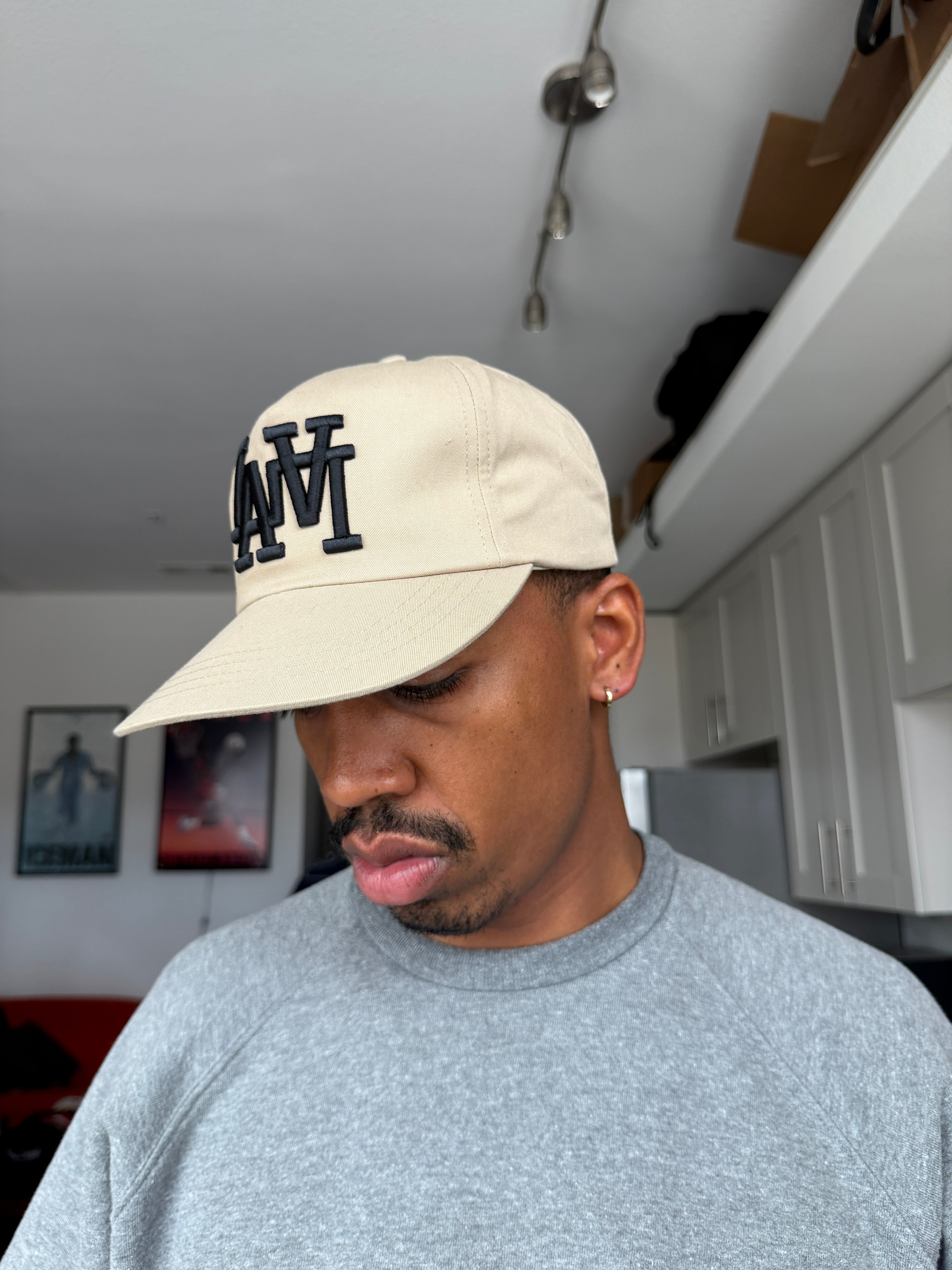 LA Dodgers Double Logo Cream & Tan Baseball Cap