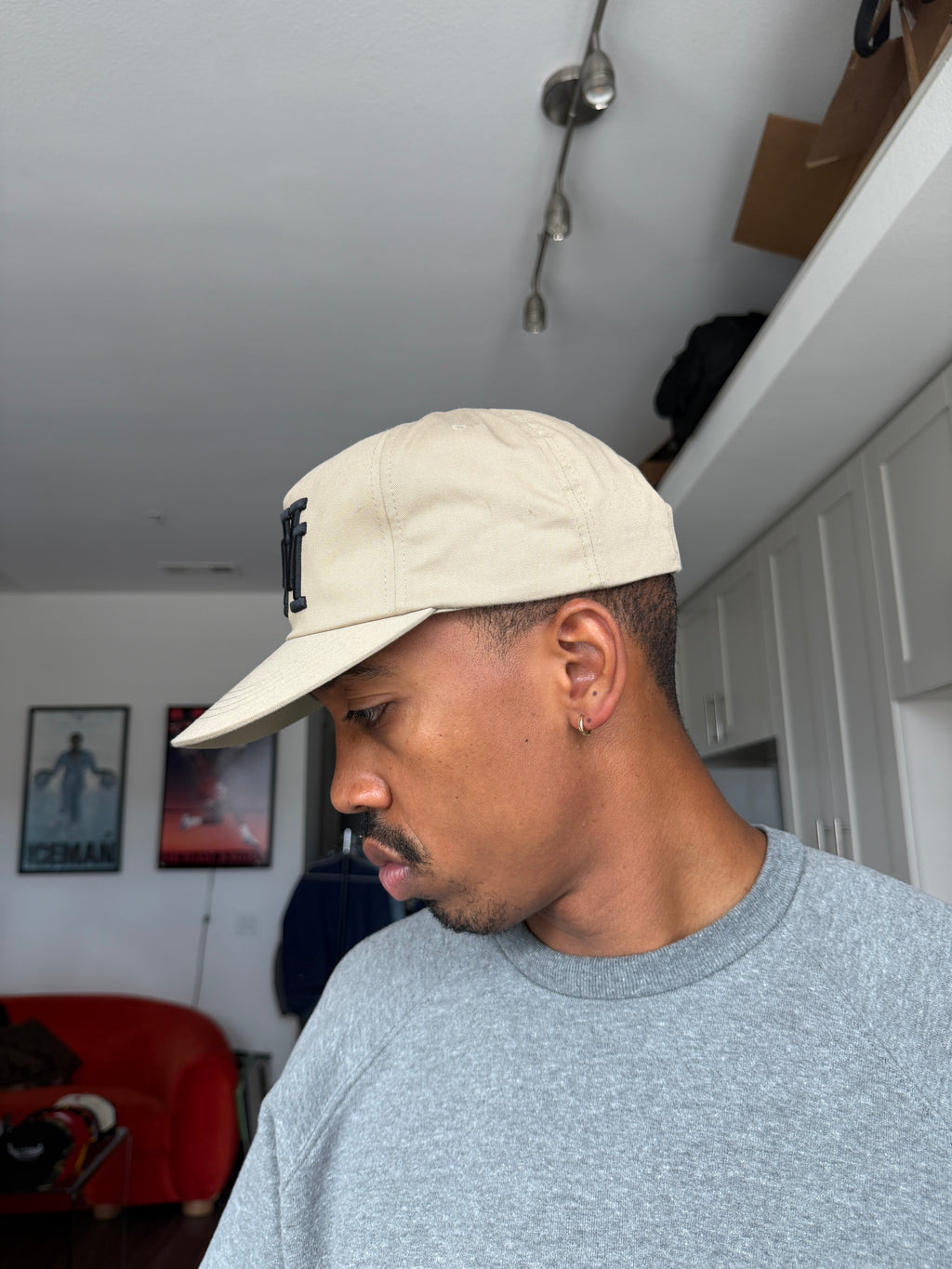 LA Dodgers Double Logo Cream & Tan Baseball Cap