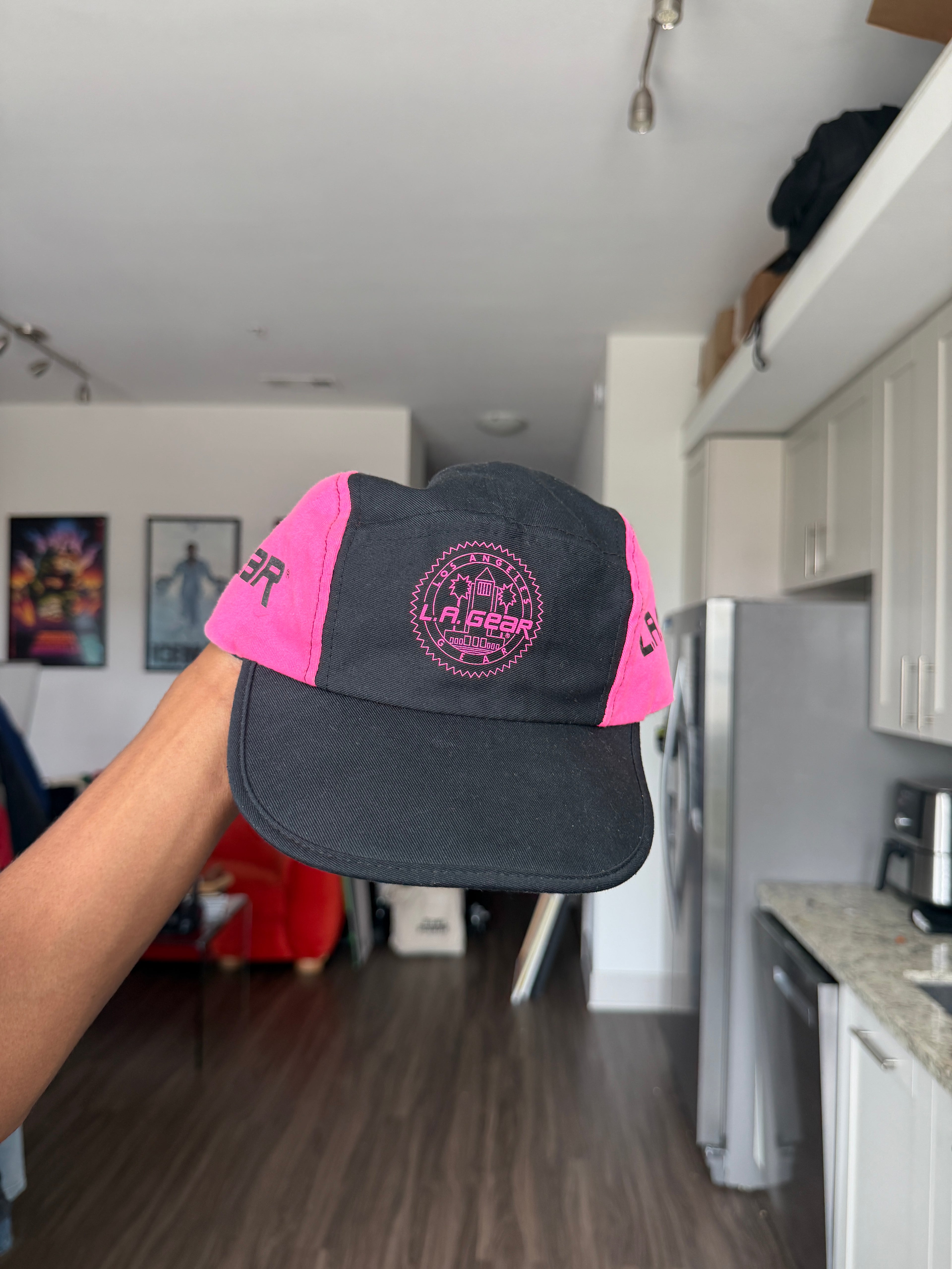 Vintage LA Gear Black & Pink Baseball Cap