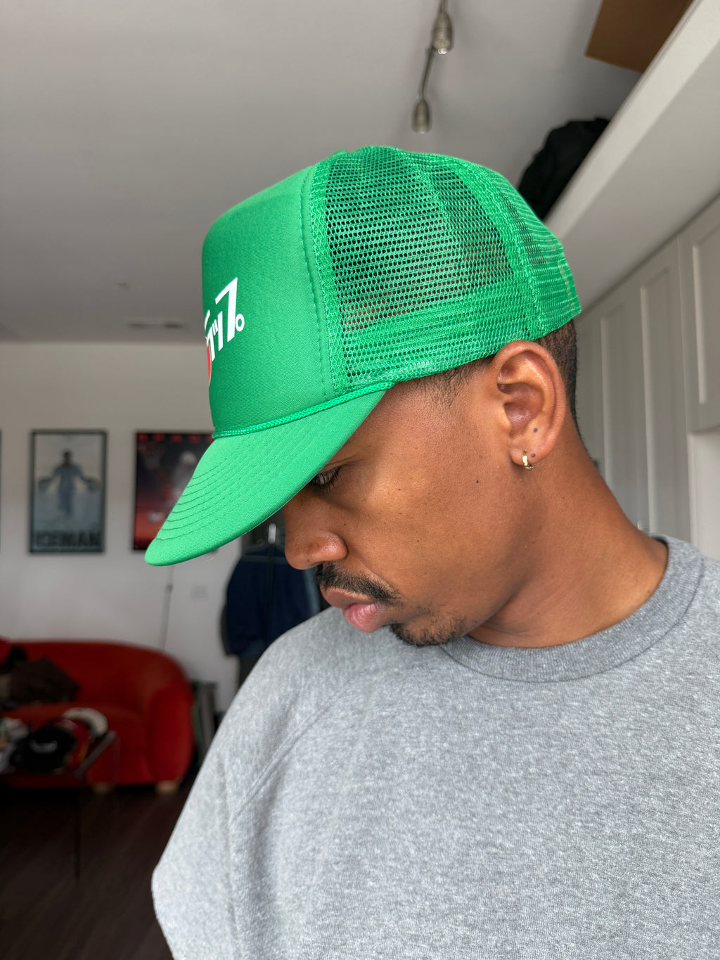 Japanese 7UP Green Trucker Hat