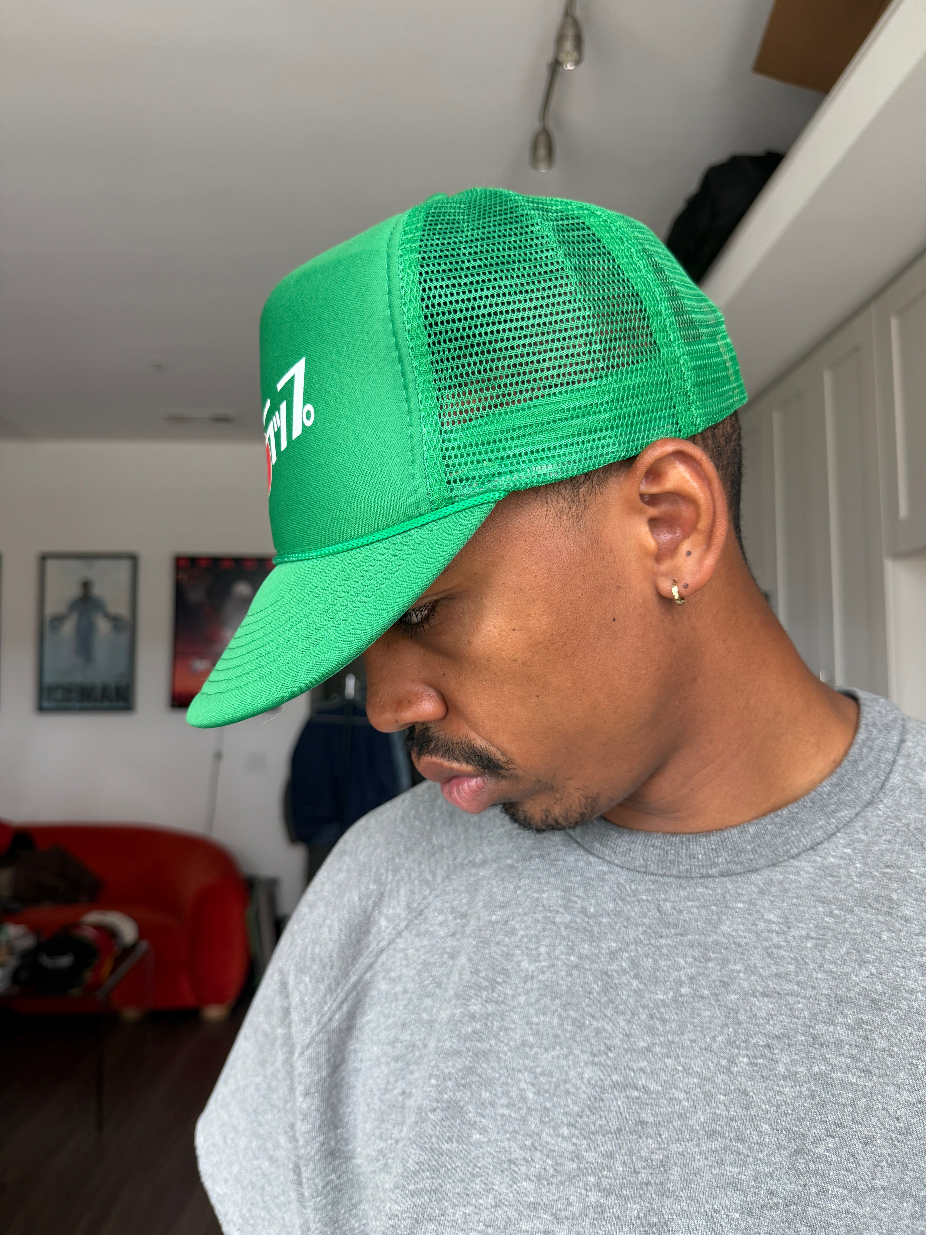 Japanese 7UP Green Trucker Hat