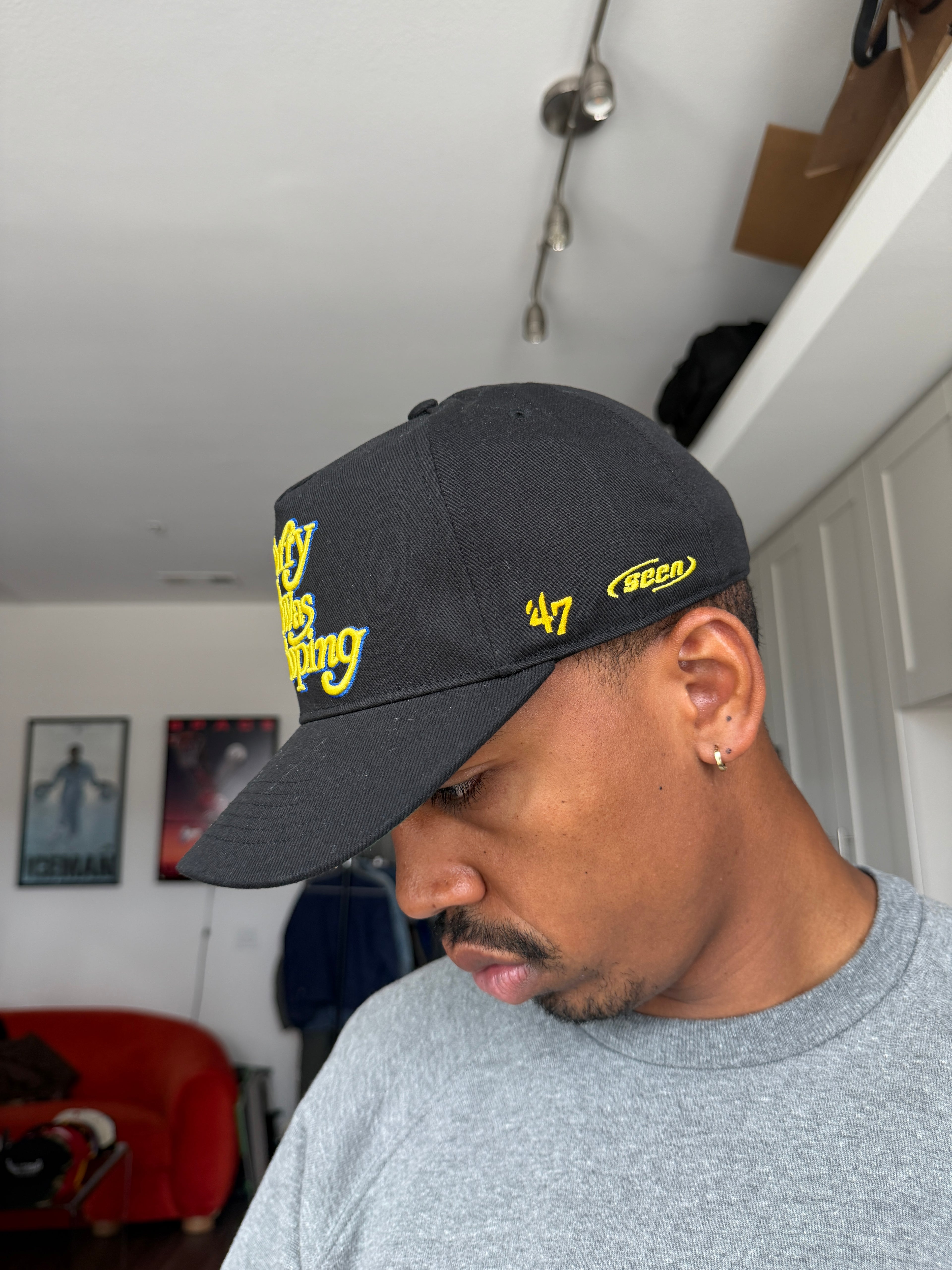 Golden State Warriors Stephen Curry “Sorry I Was Hooping” Black Cap