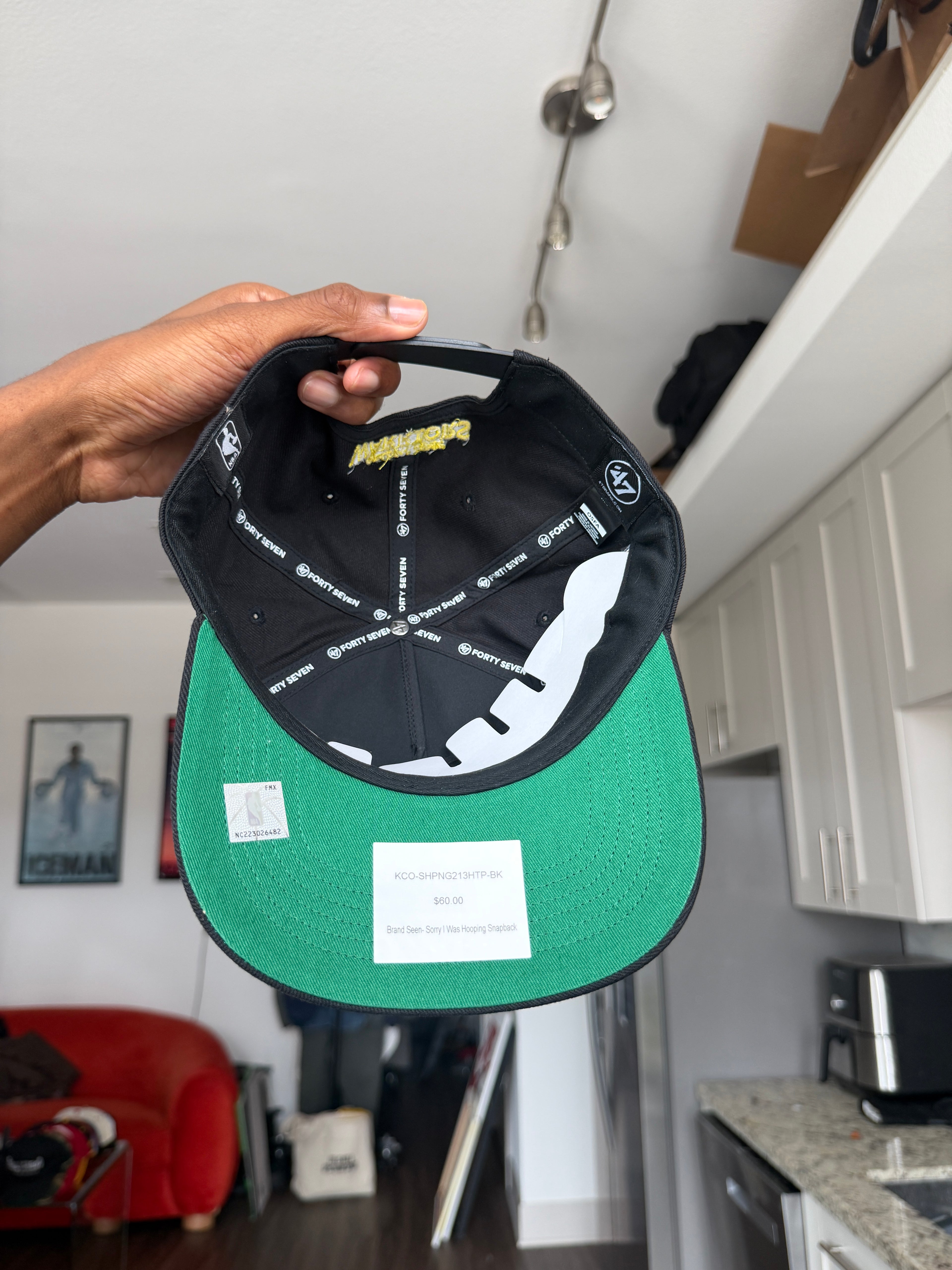 Golden State Warriors Stephen Curry “Sorry I Was Hooping” Black Cap