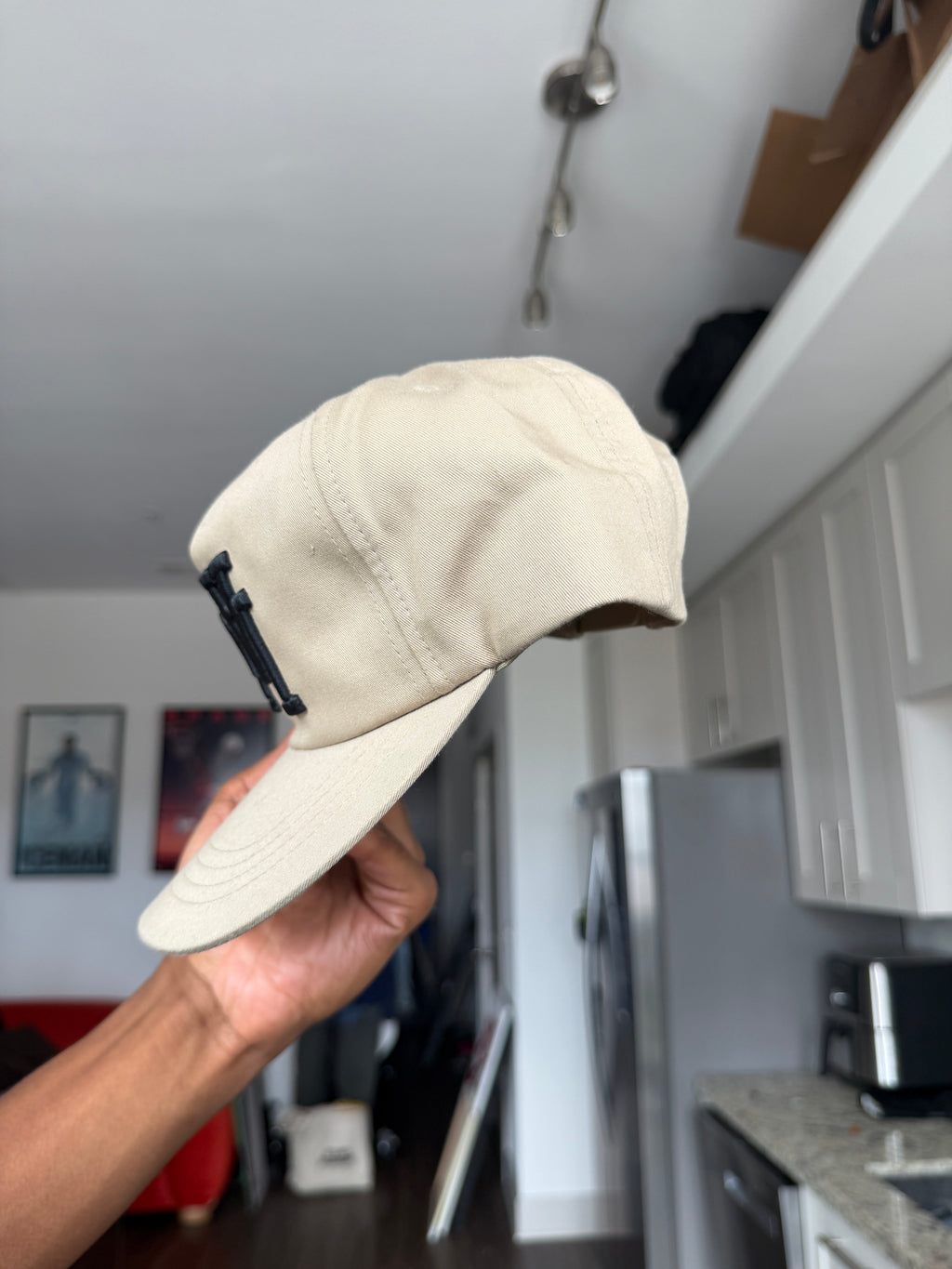 LA Dodgers Double Logo Cream & Tan Baseball Cap