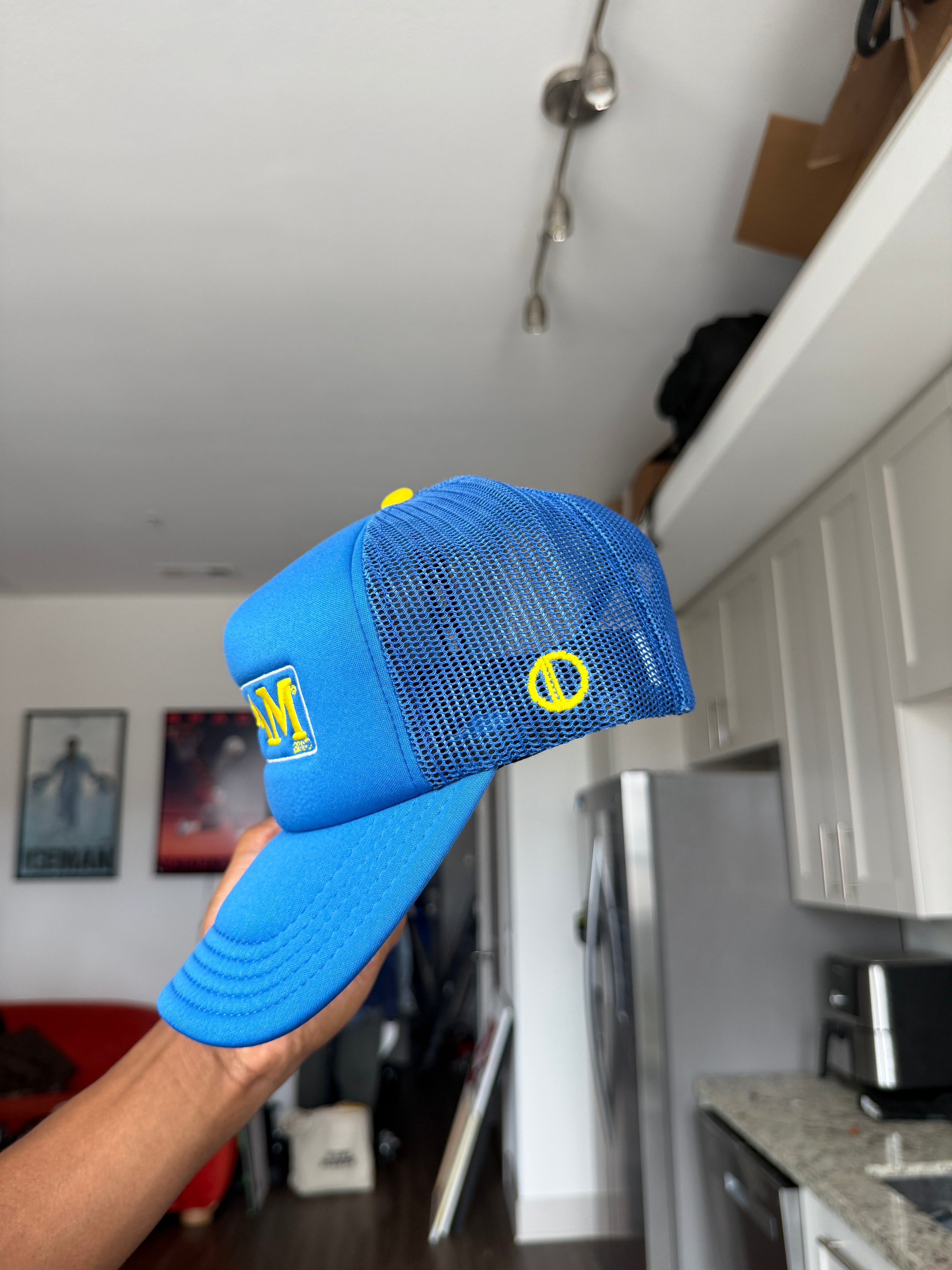Vintage SPAM Blue & Yellow Trucker Cap