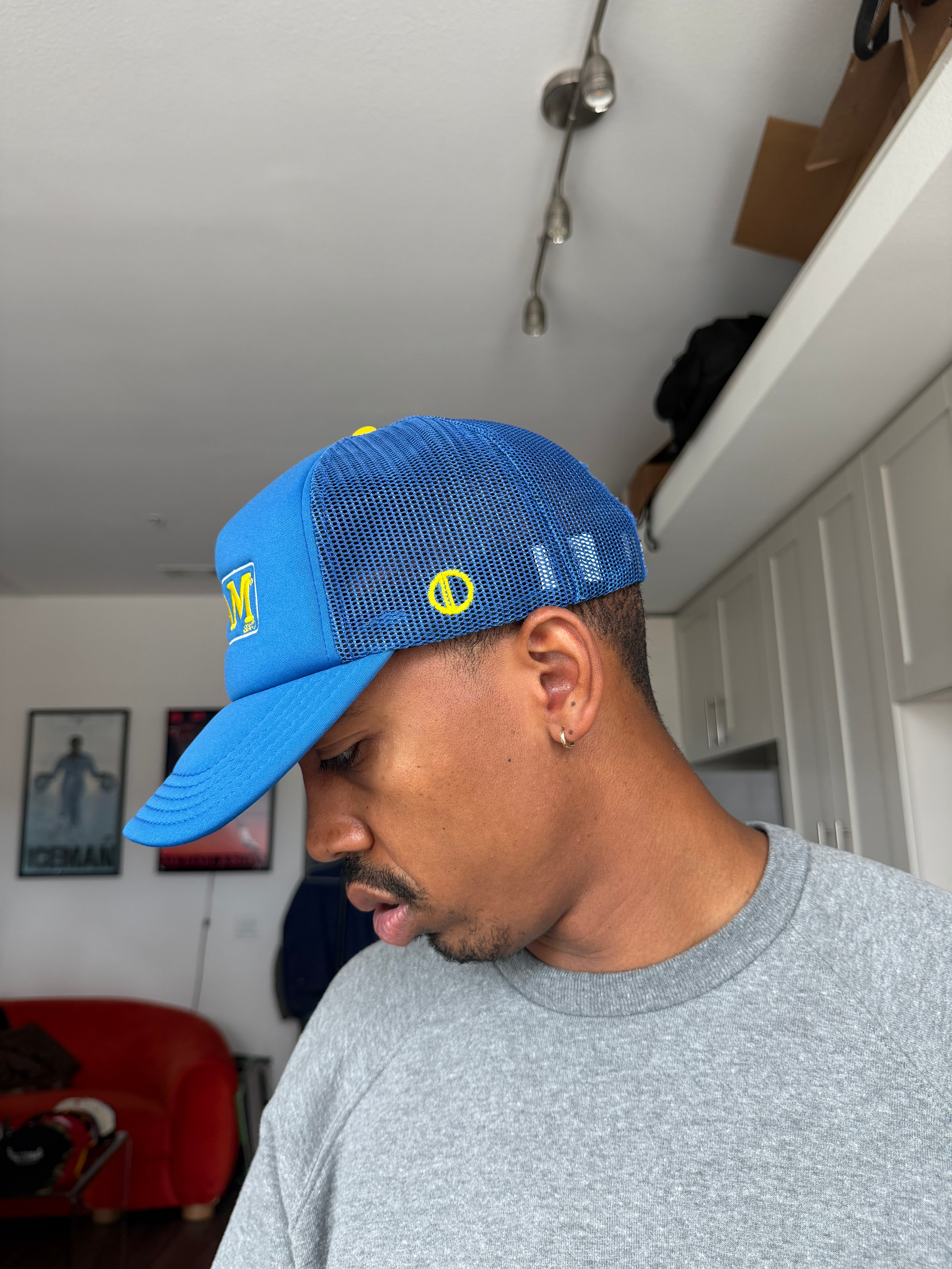 Vintage SPAM Blue & Yellow Trucker Cap
