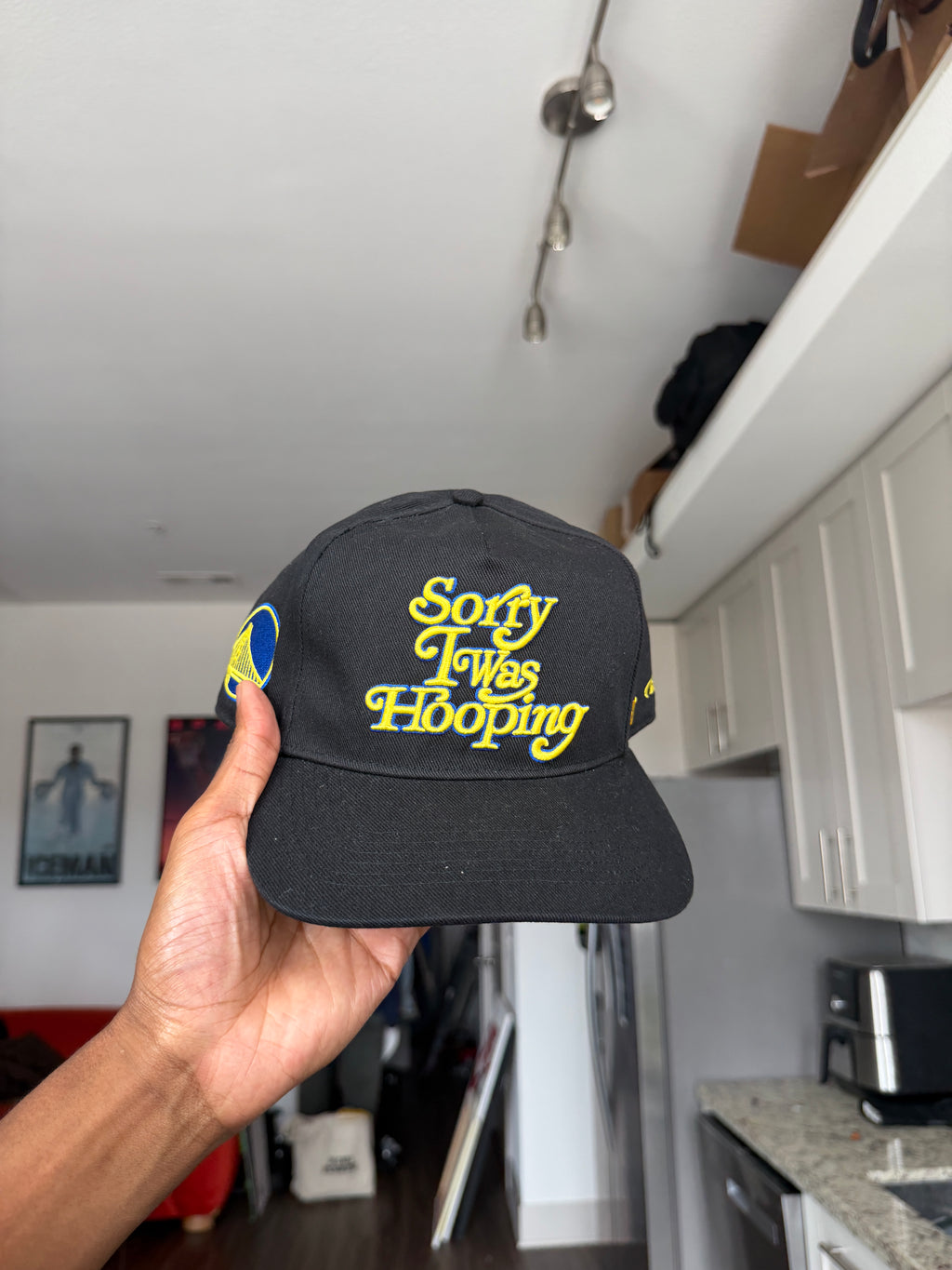 Golden State Warriors Stephen Curry “Sorry I Was Hooping” Black Cap