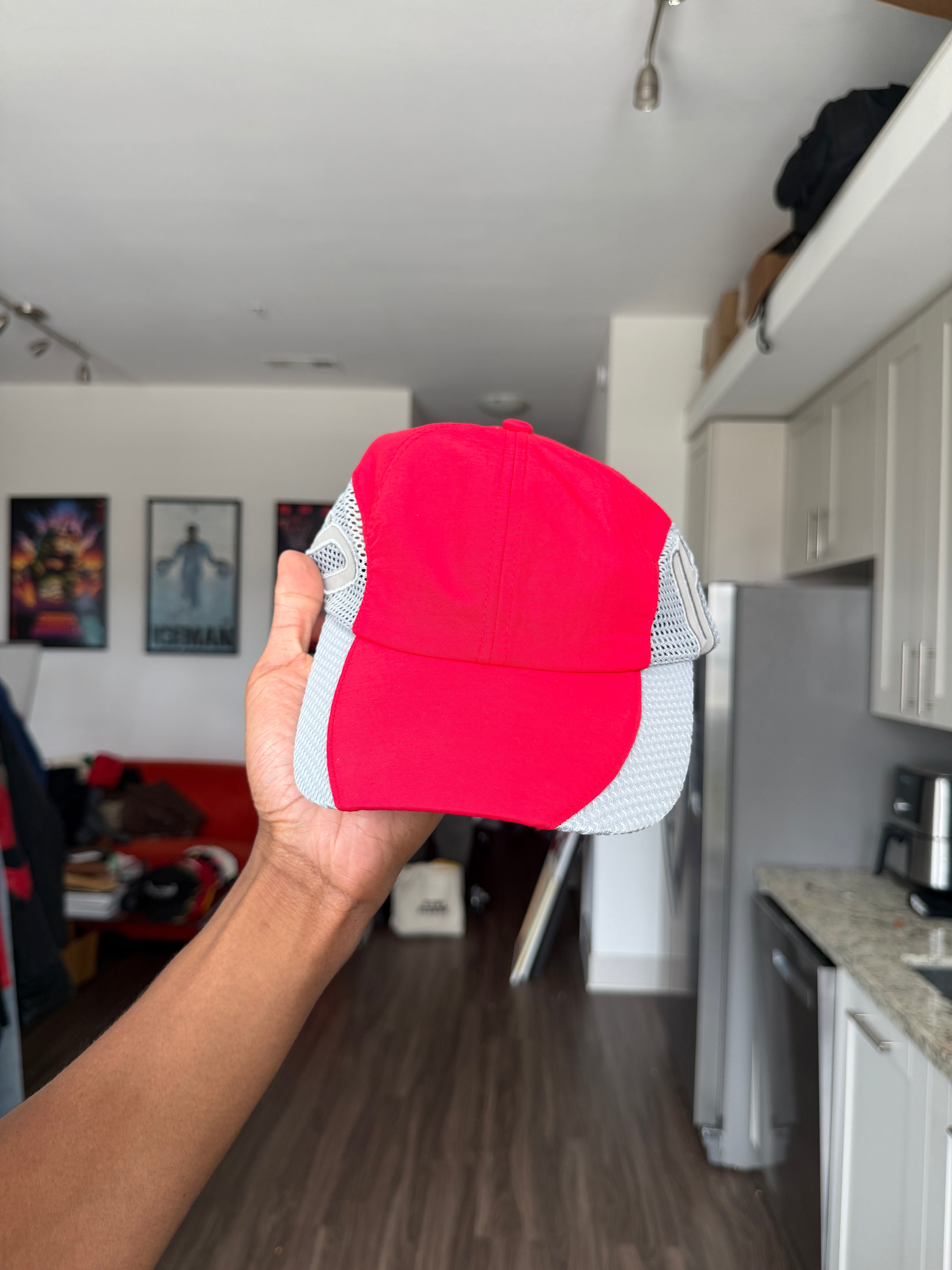 Hidden Season Red & White Mesh Cap