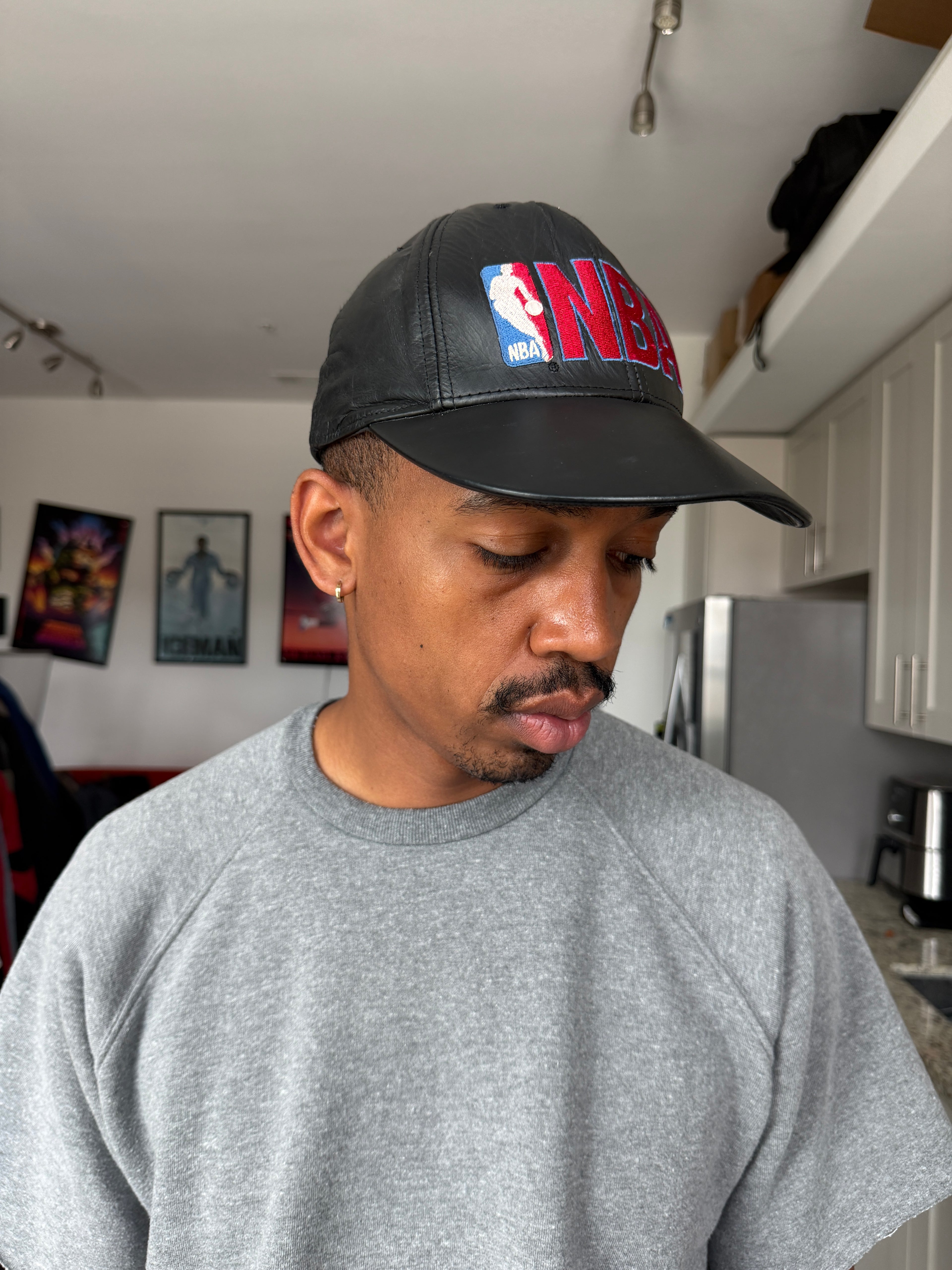 Vintage Jeff Hamilton NBA Leather Cap