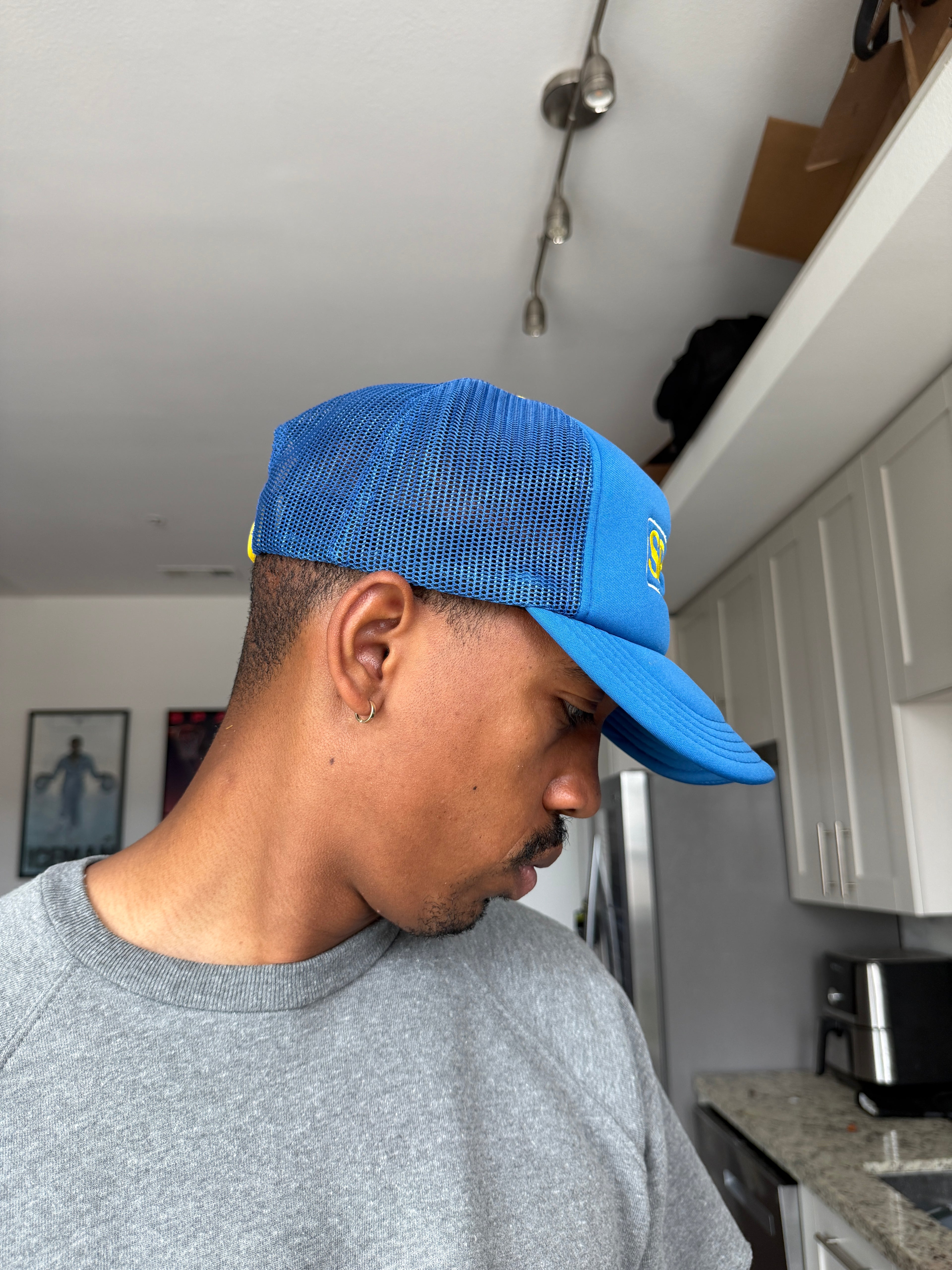 Vintage SPAM Blue & Yellow Trucker Cap