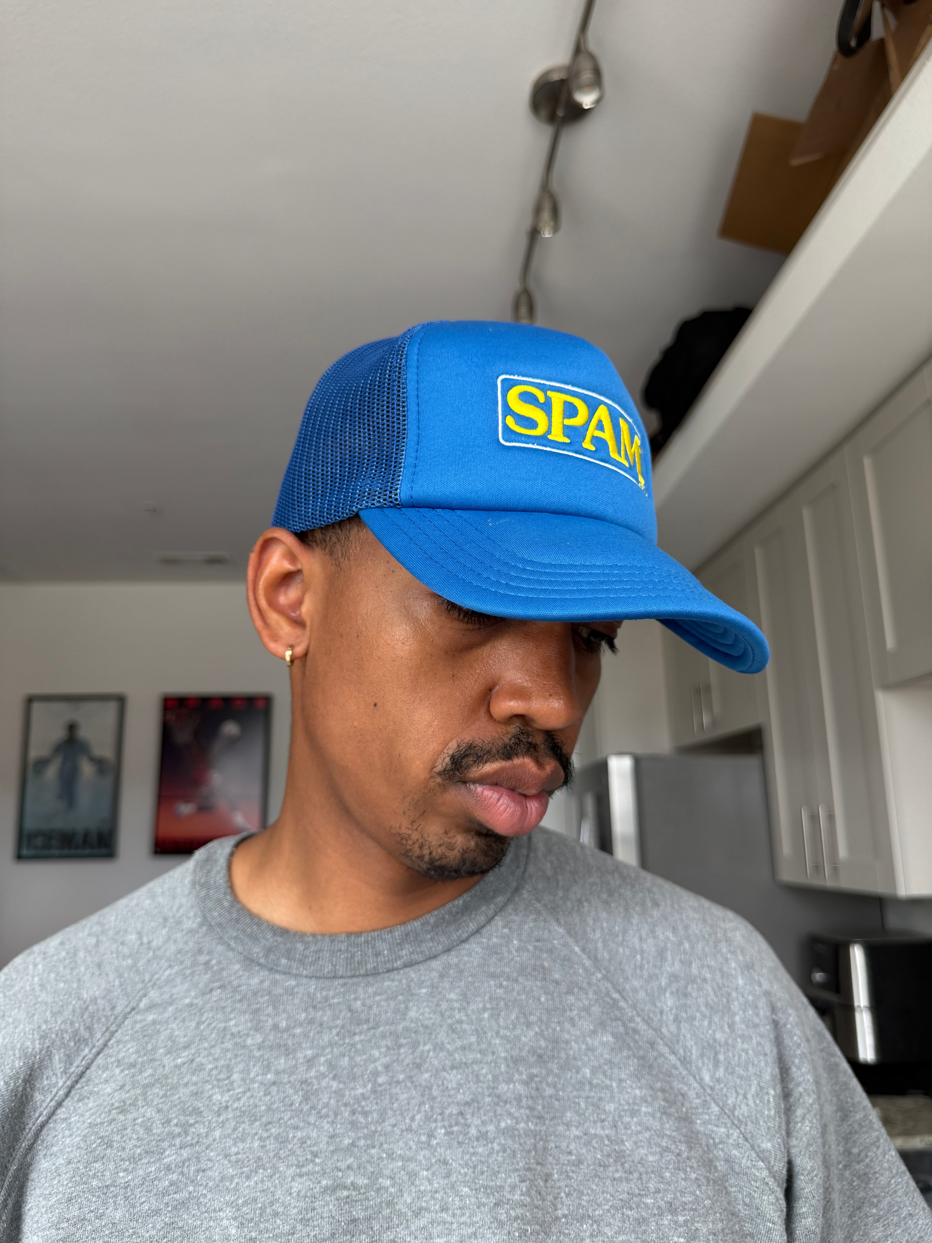 Vintage SPAM Blue & Yellow Trucker Cap