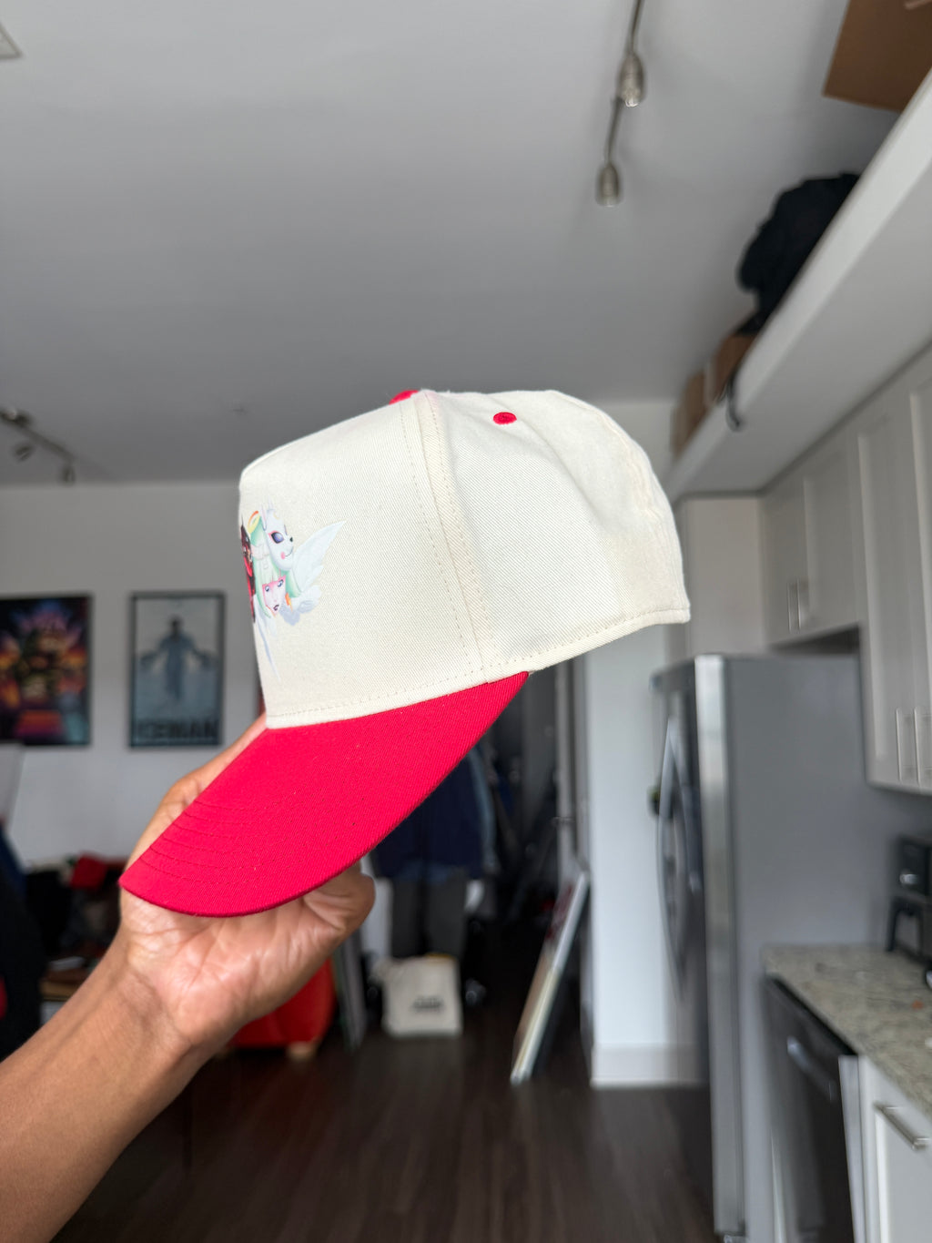 Red & White Devil and Angel Unicorn Baseball Cap