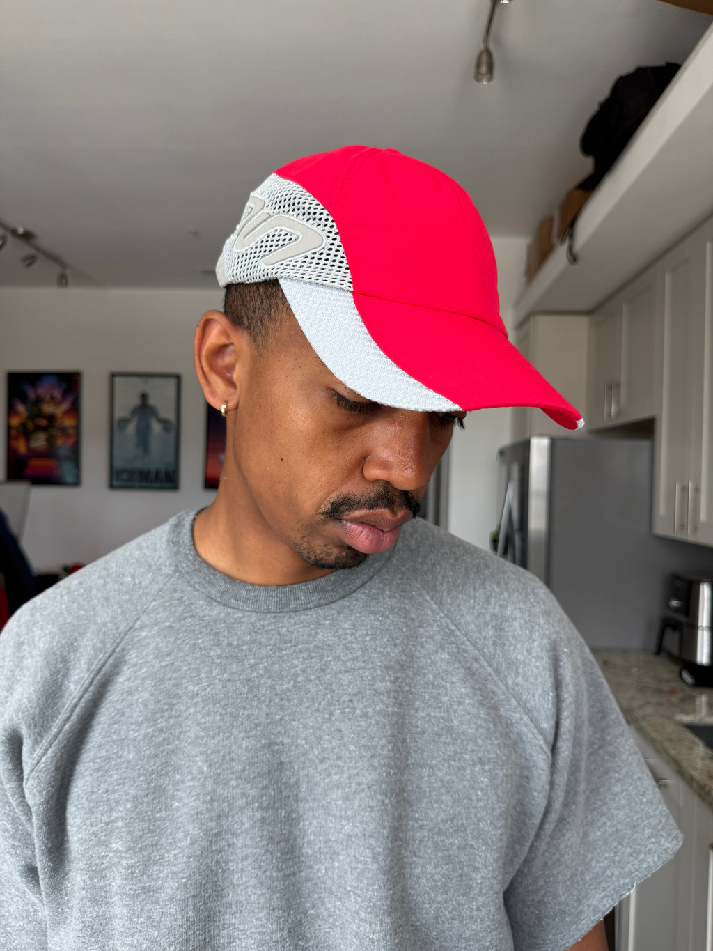 Hidden Season Red & White Mesh Cap