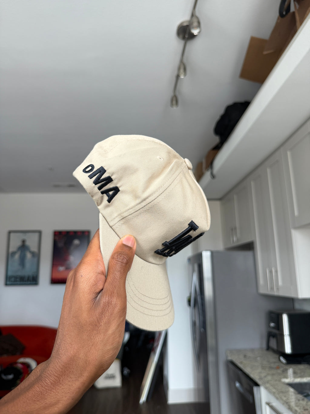 LA Dodgers Double Logo Cream & Tan Baseball Cap