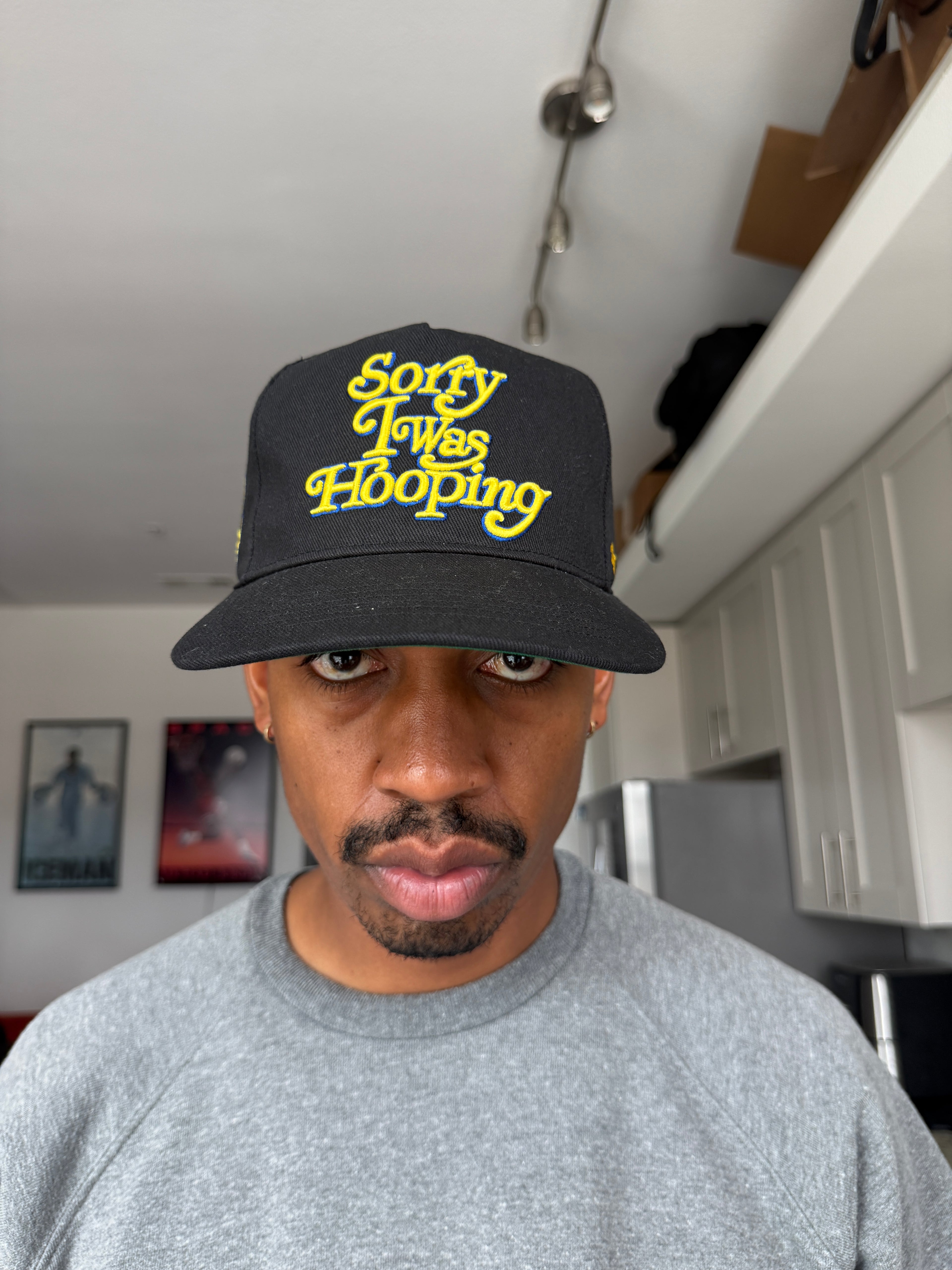 Golden State Warriors Stephen Curry “Sorry I Was Hooping” Black Cap