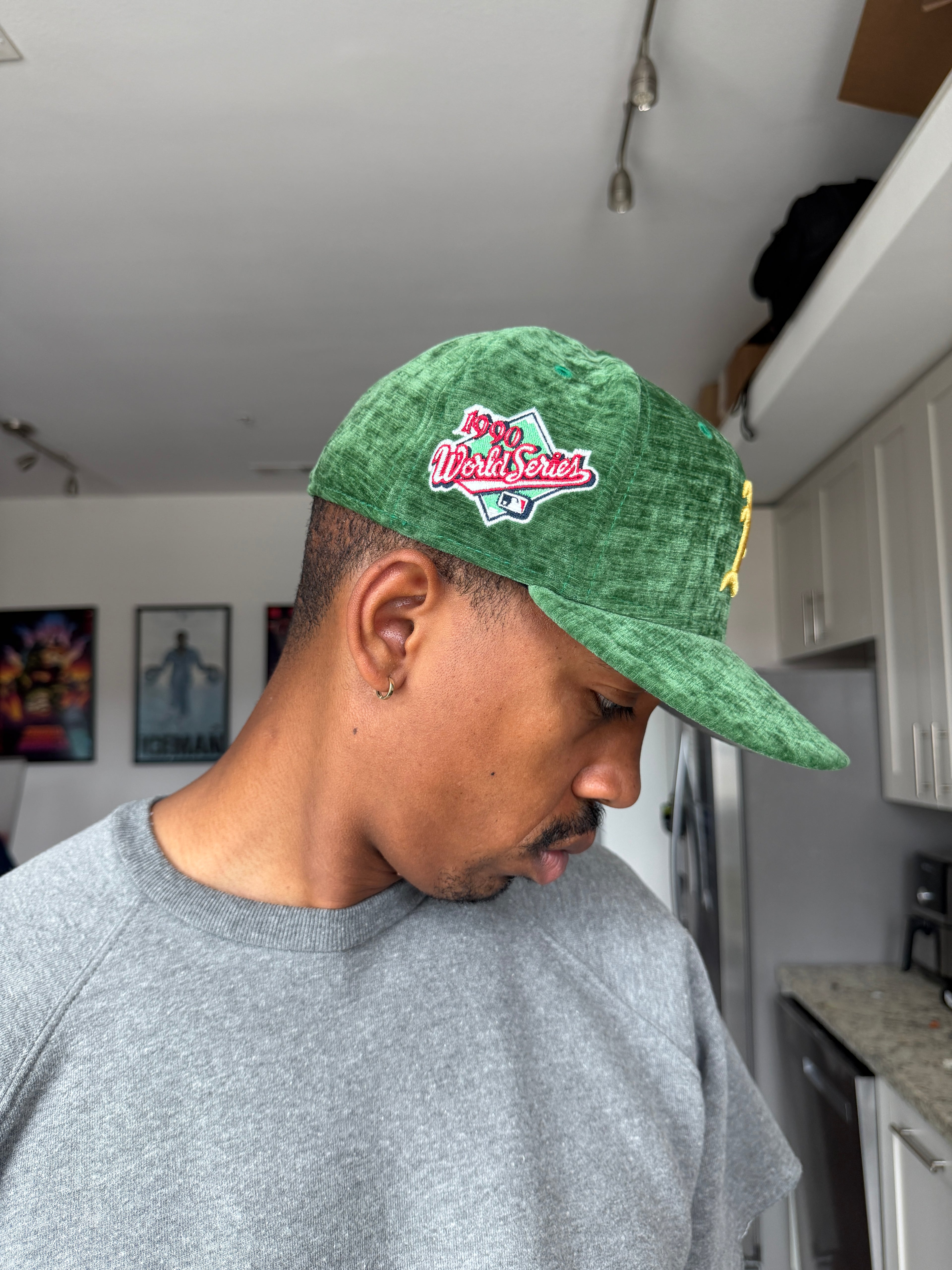 New Era Oakland Athletics Green Velvet Cap
