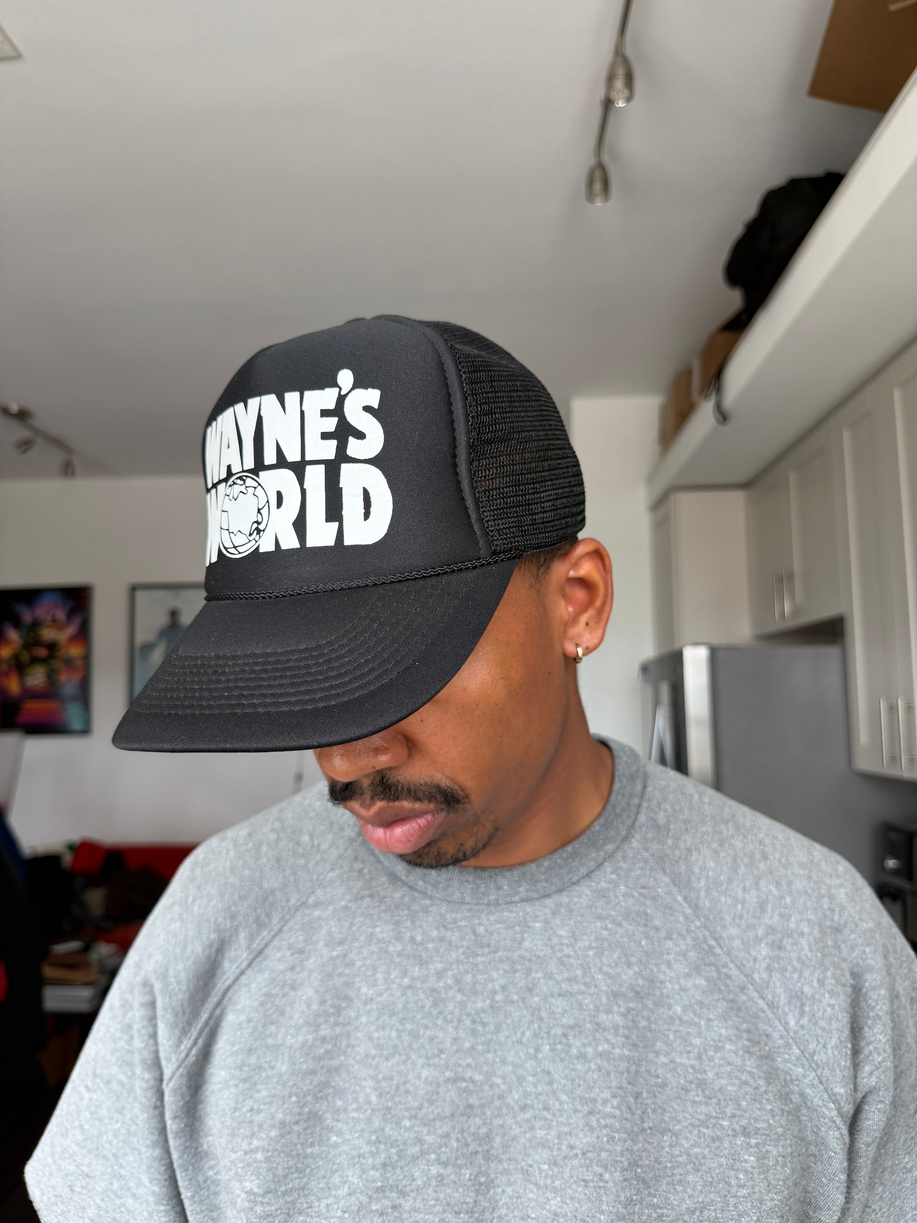 Wayne’s World Black Trucker Cap