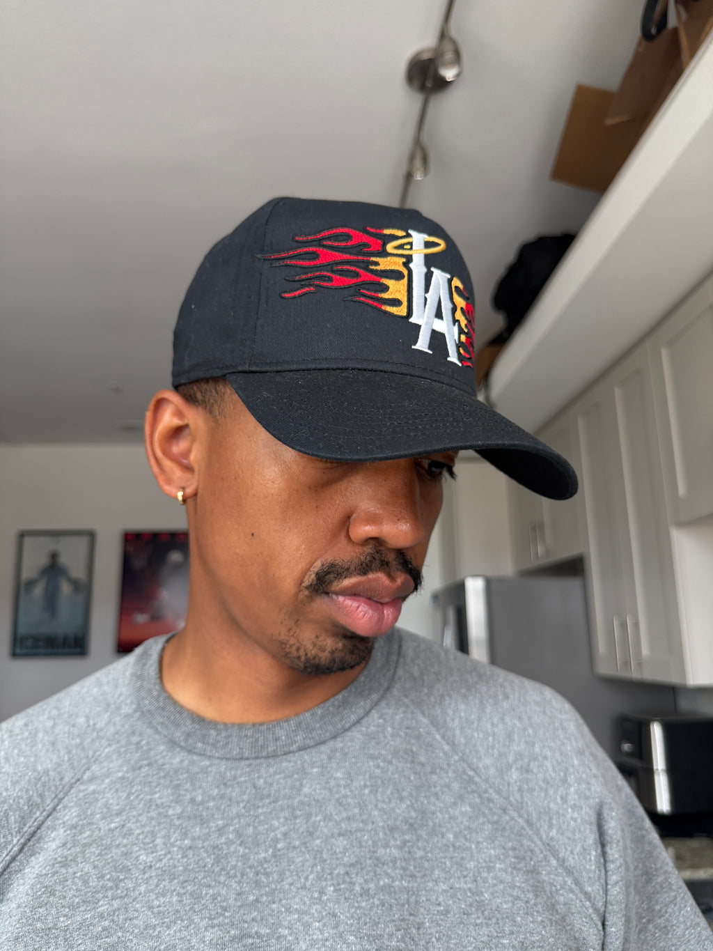 Black LA Flame Cap