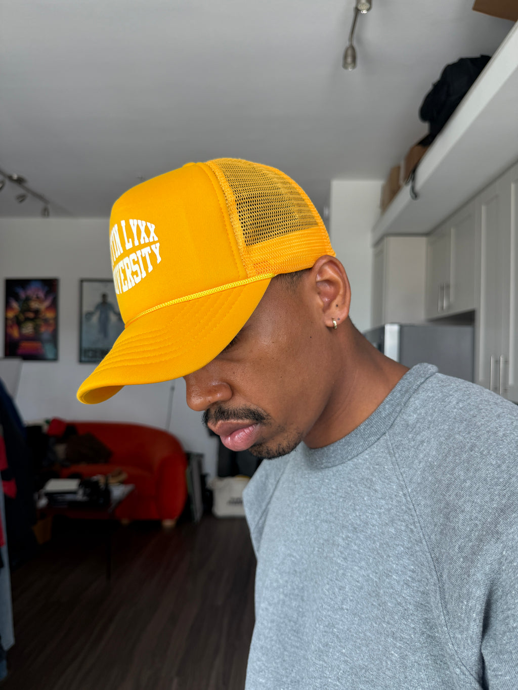 Hittin Lyxx University Yellow Trucker Cap