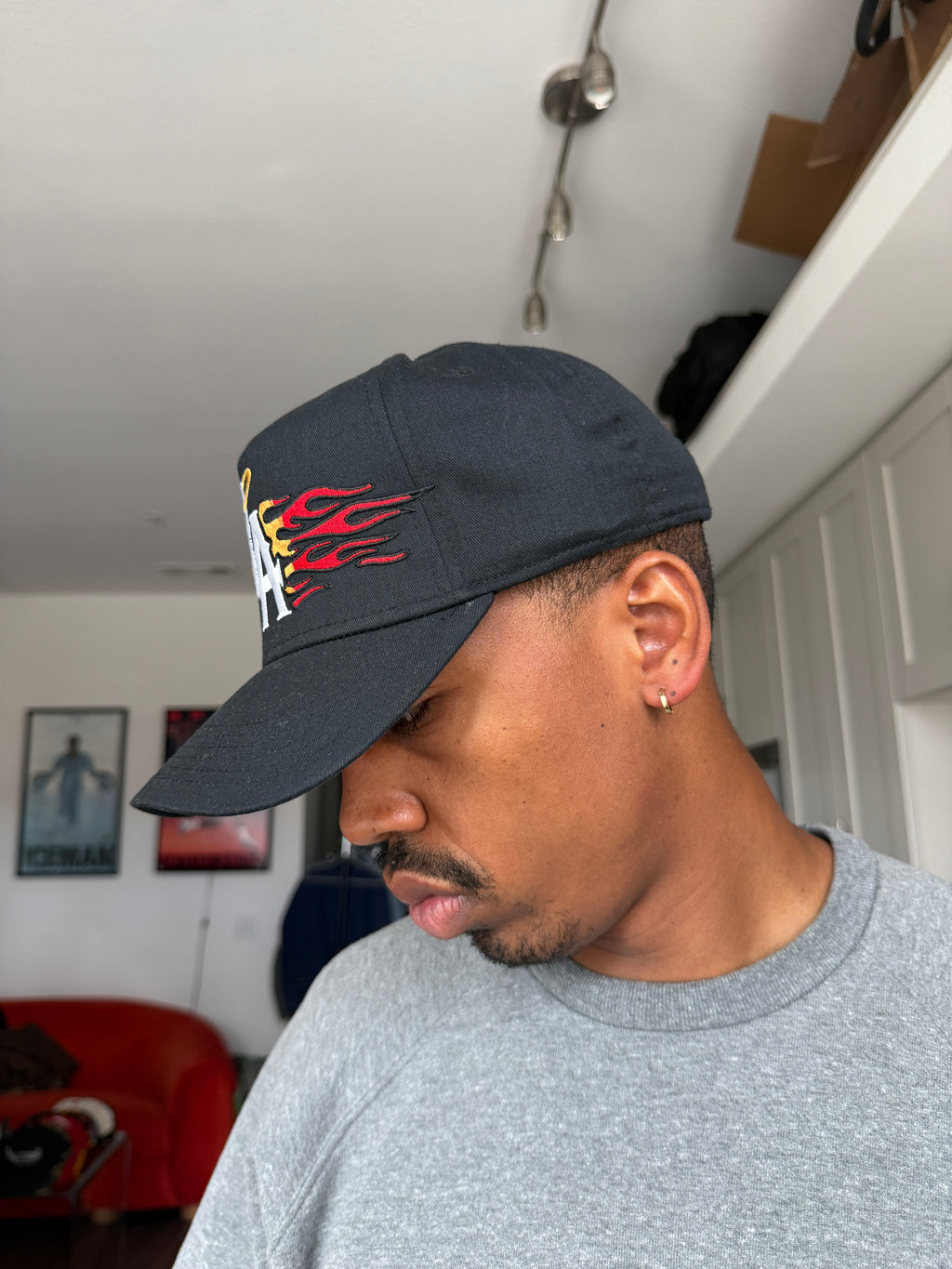 Black LA Flame Cap