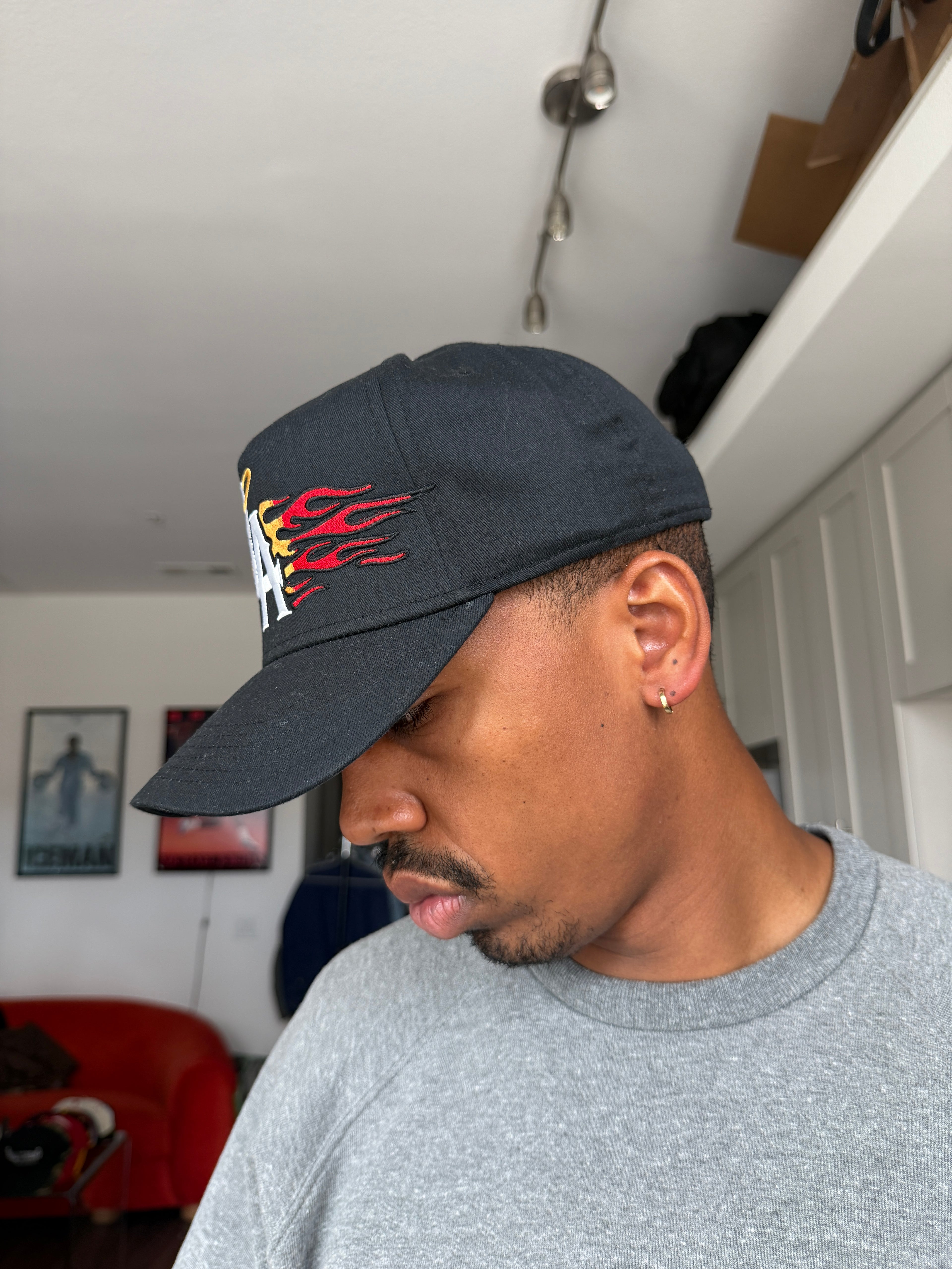 Black LA Flame Cap