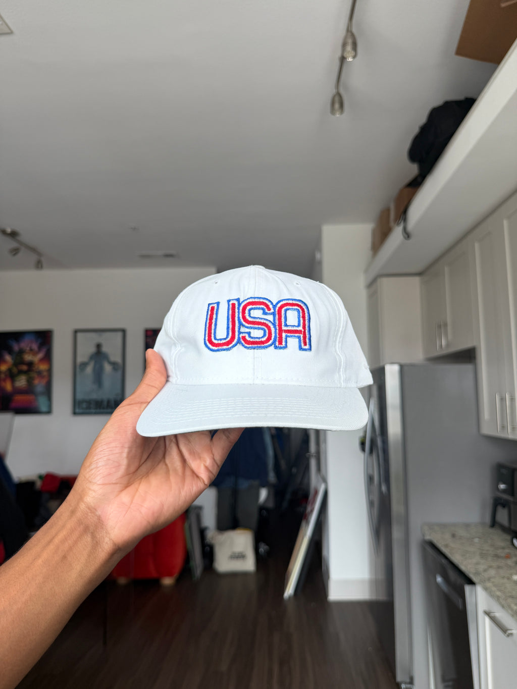 Vintage USA White Baseball Cap