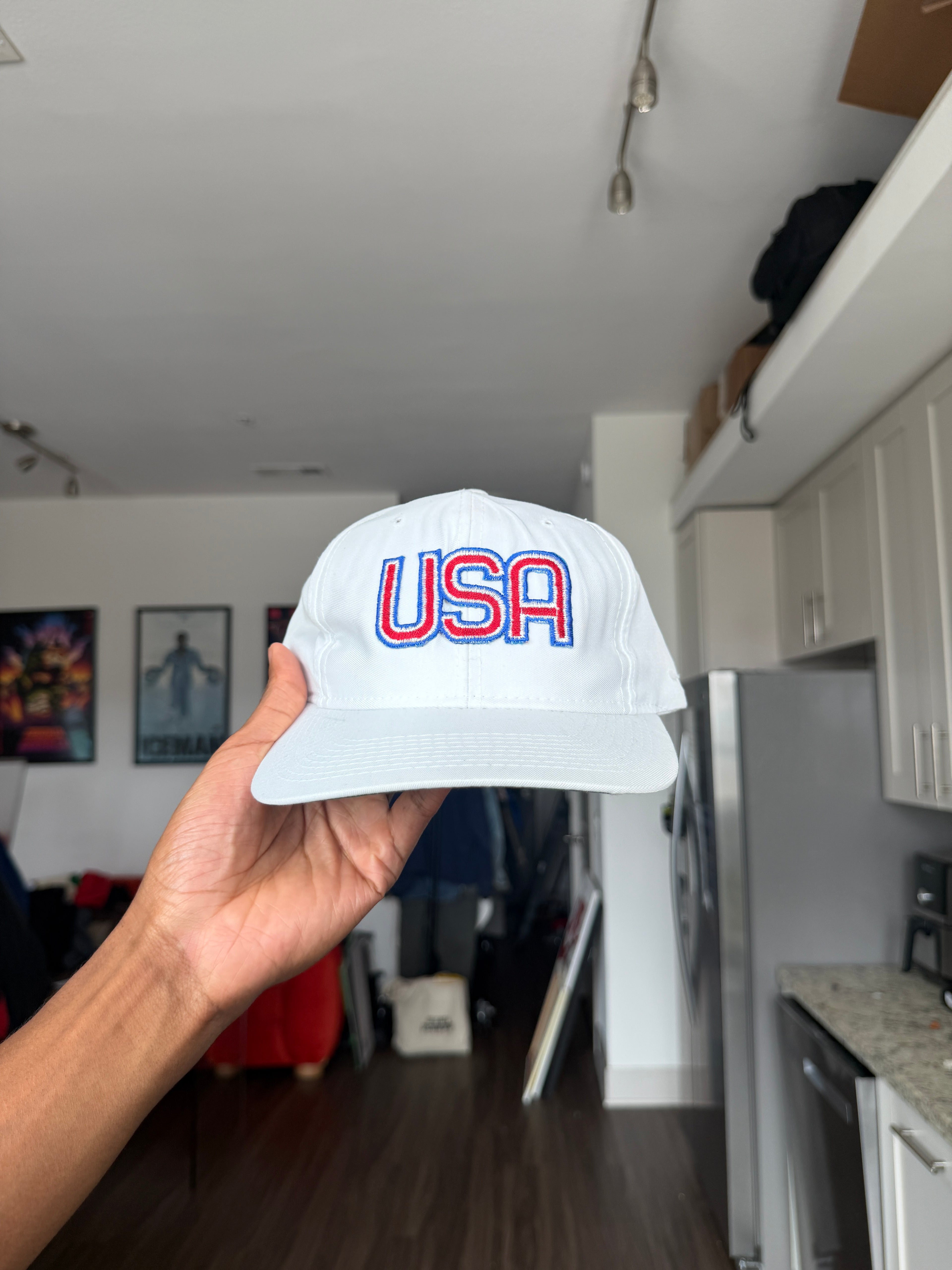 Vintage USA White Baseball Cap