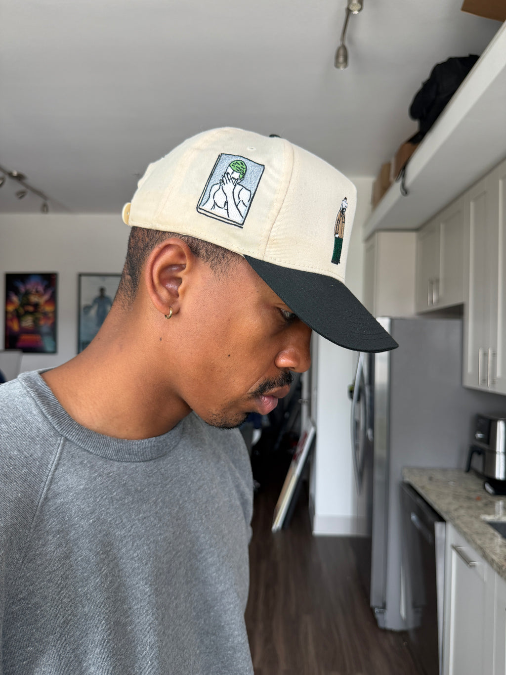 OMA Cream & Black Trucker Cap