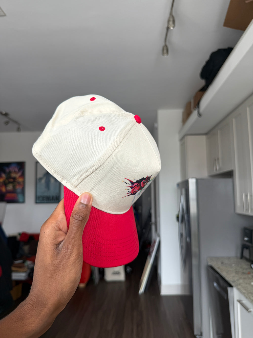 Red & White Devil and Angel Unicorn Baseball Cap