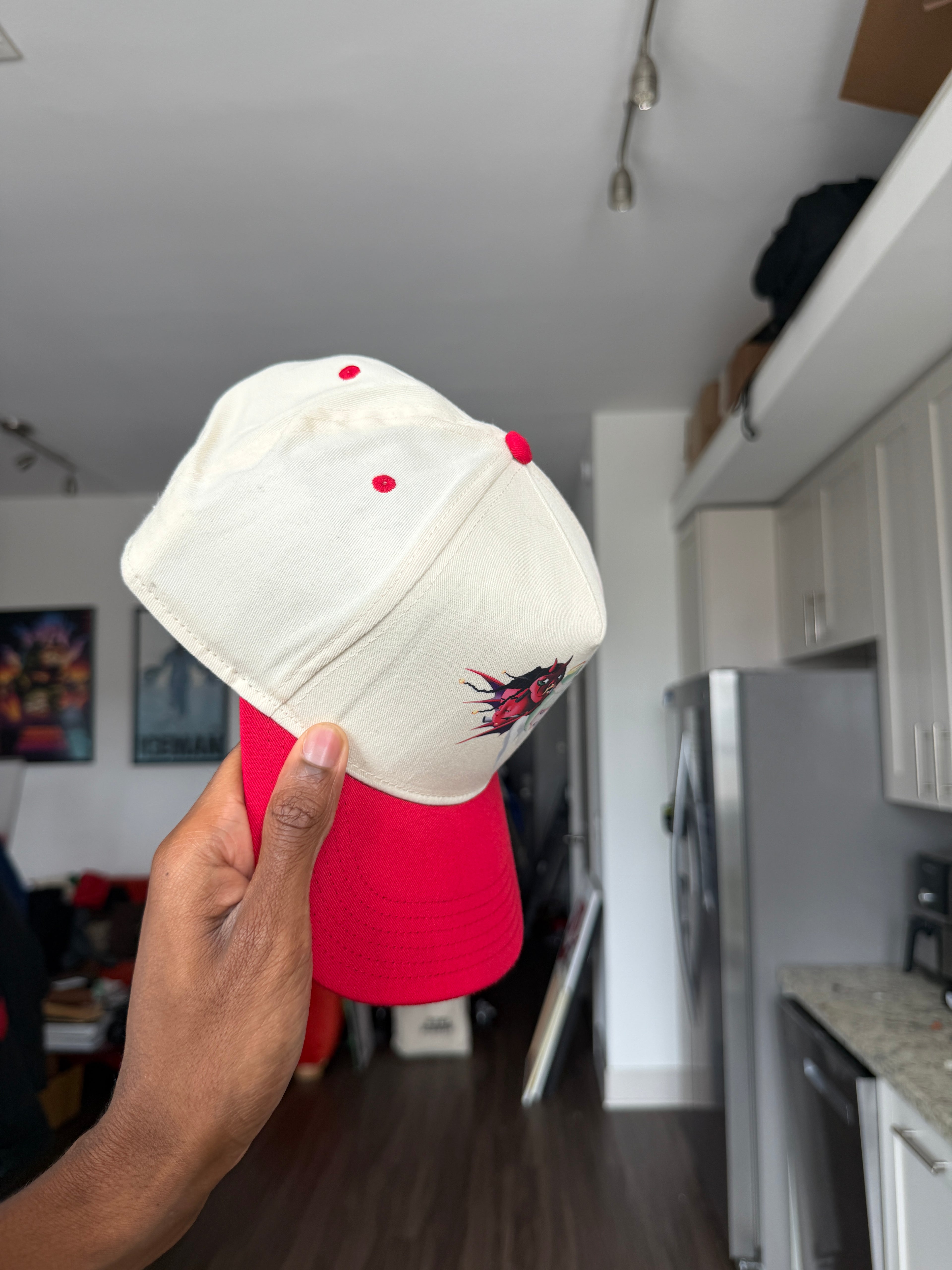 Red & White Devil and Angel Unicorn Baseball Cap