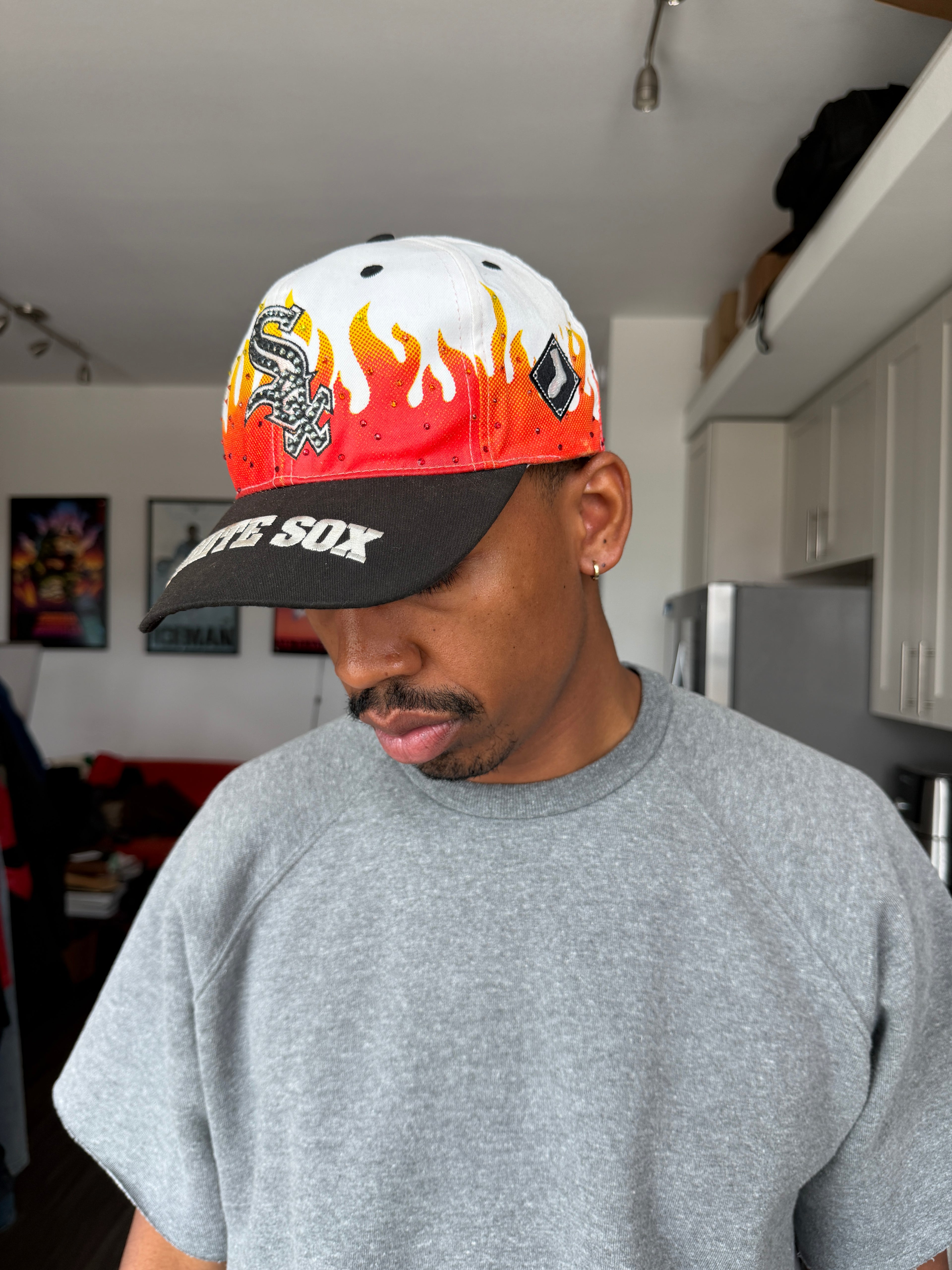 Vintage Chicago White Sox 'Metallic Flames' Snapback