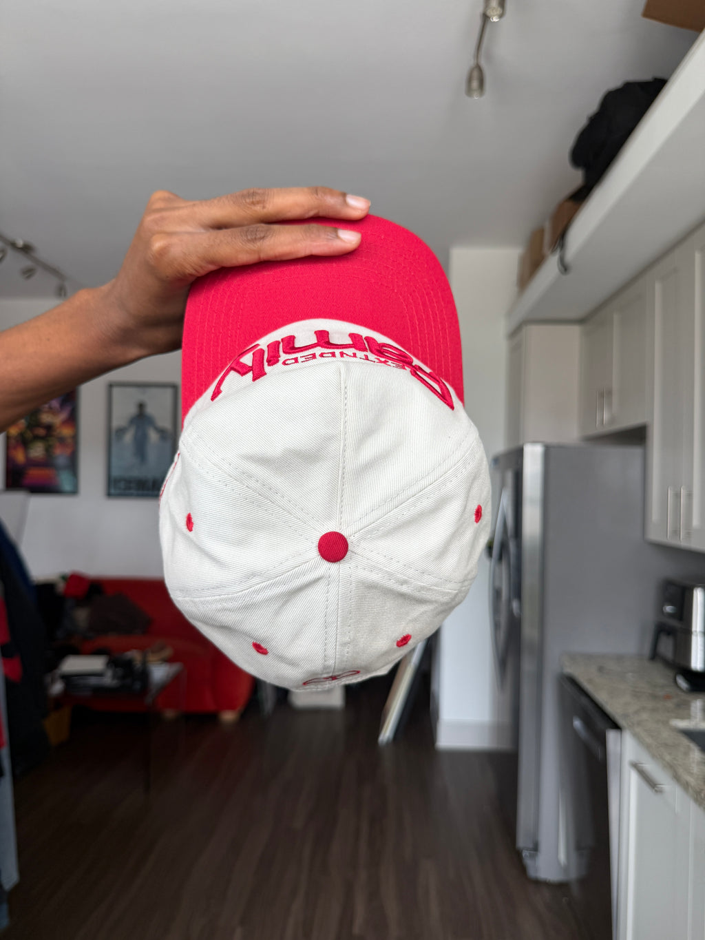 Extended Family Red Two-Panel Snapback