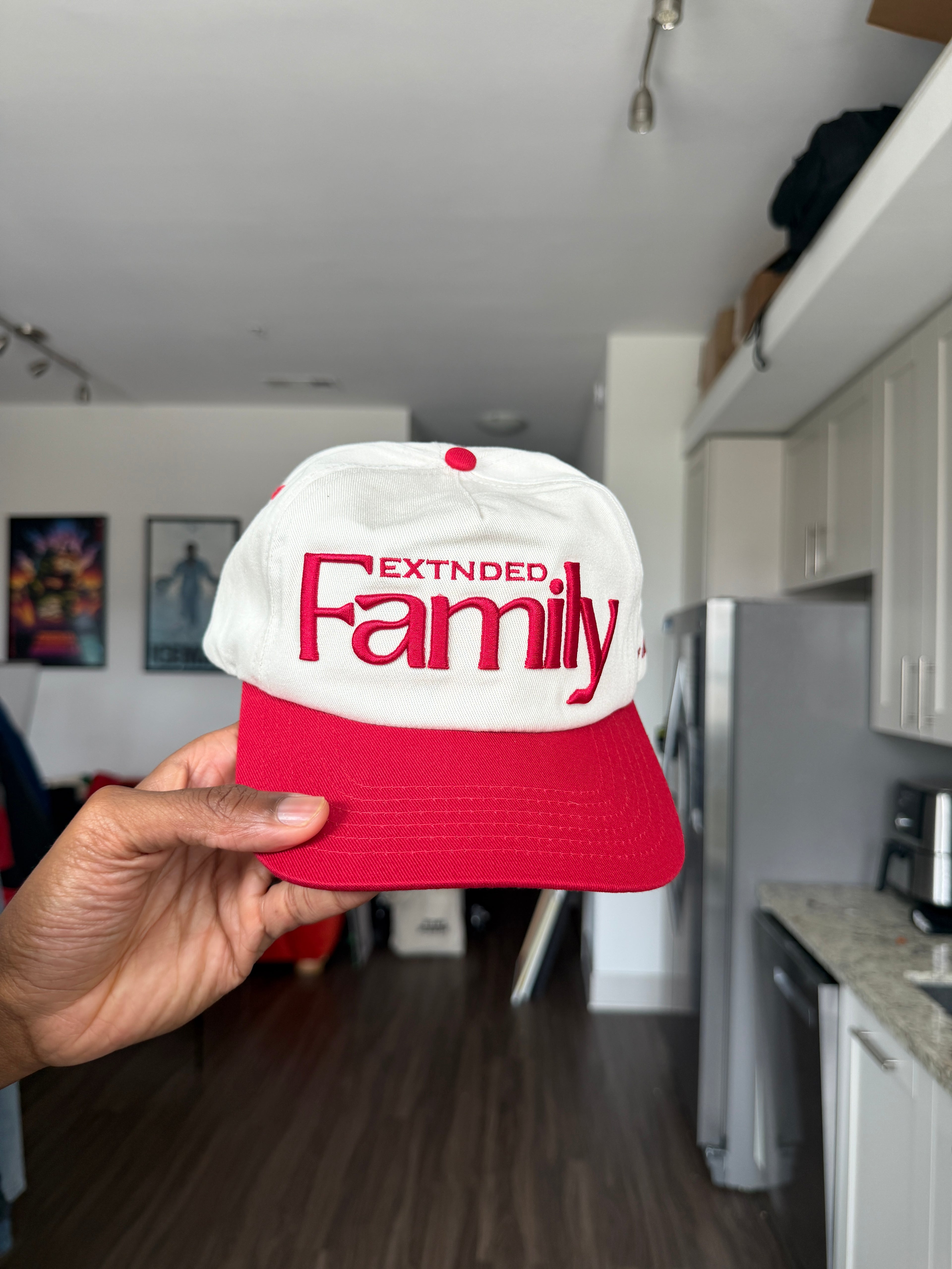 Extended Family Red Two-Panel Snapback