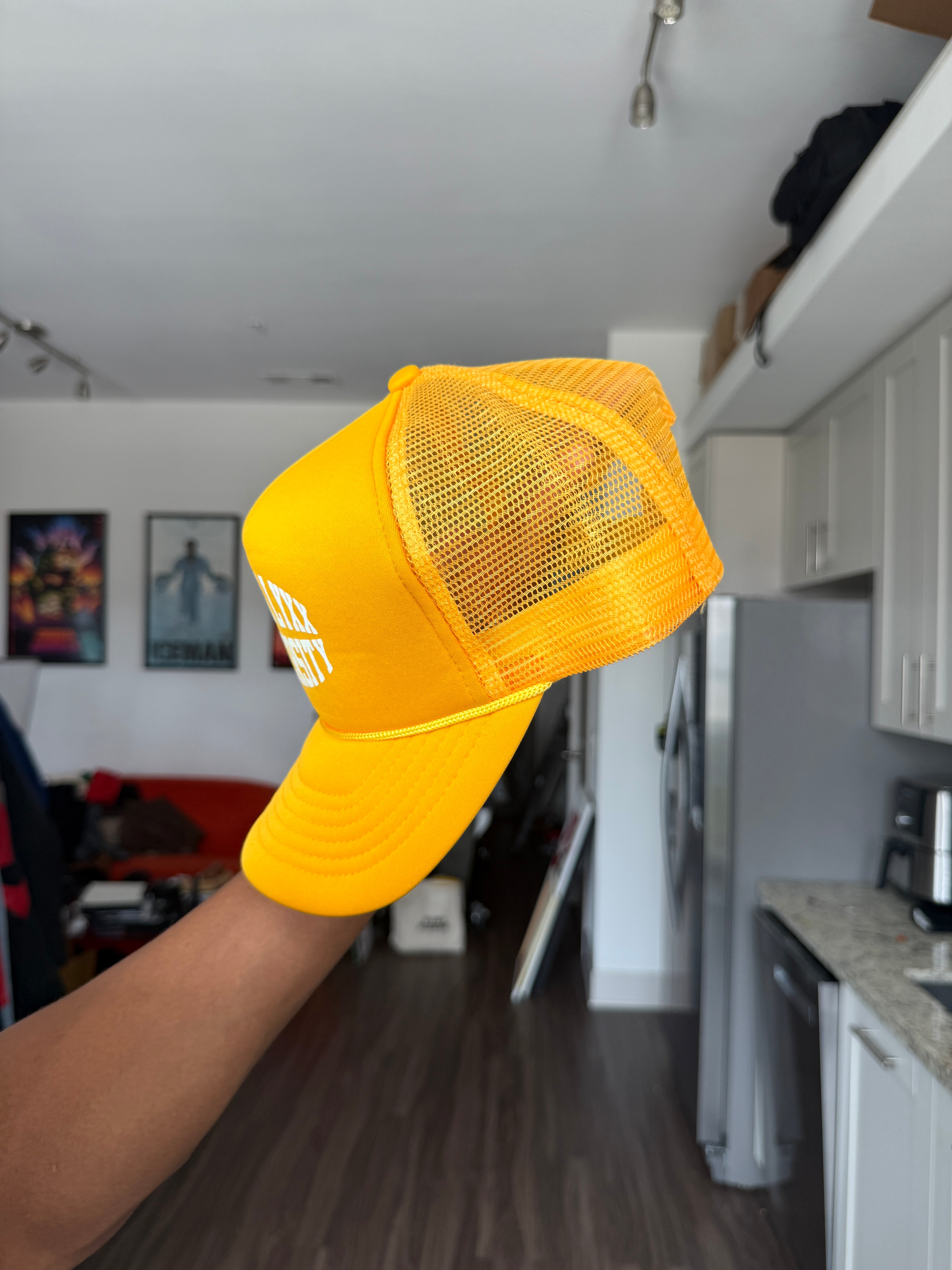 Hittin Lyxx University Yellow Trucker Cap