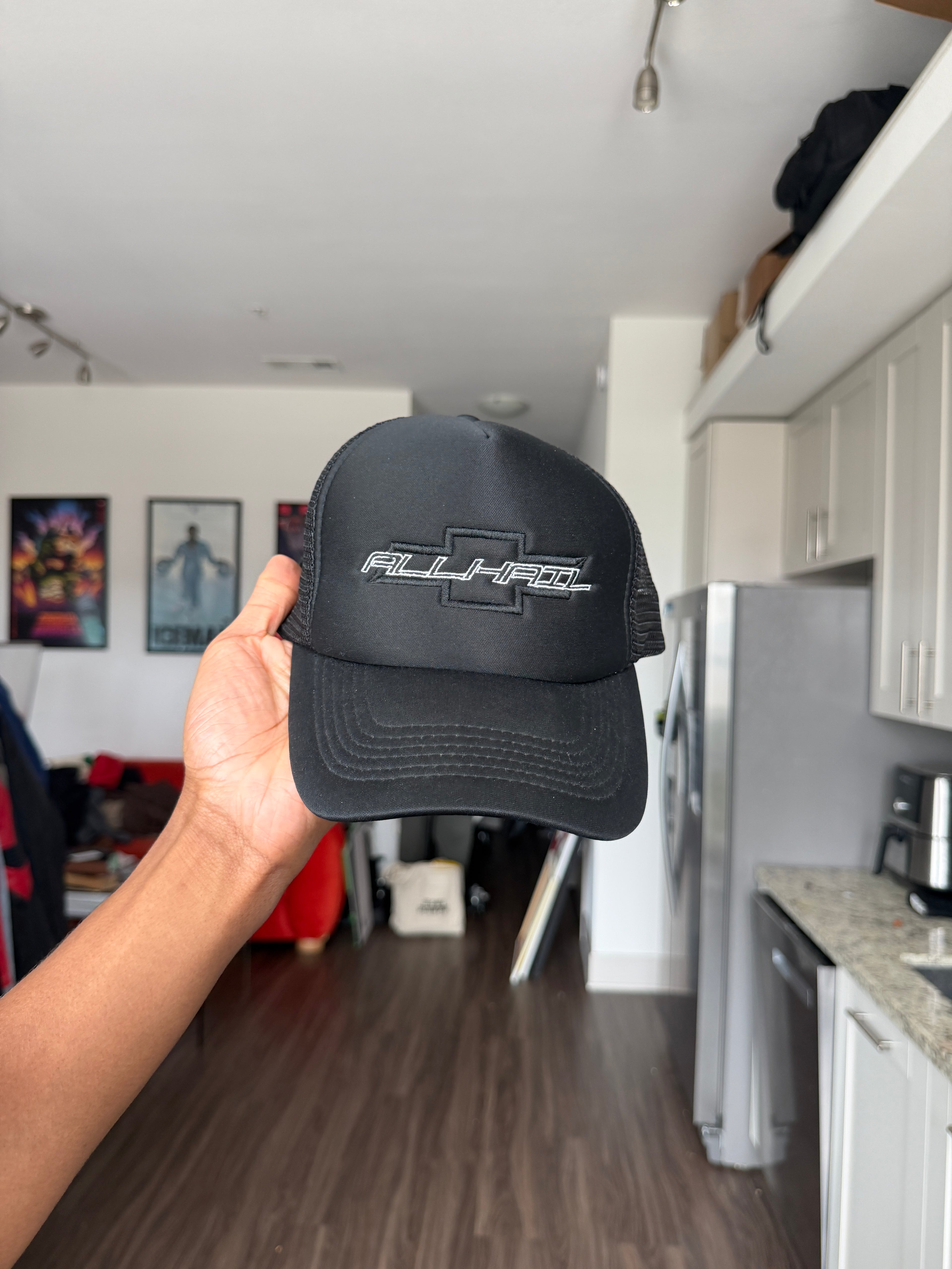 ALLHAIL Black Trucker Cap