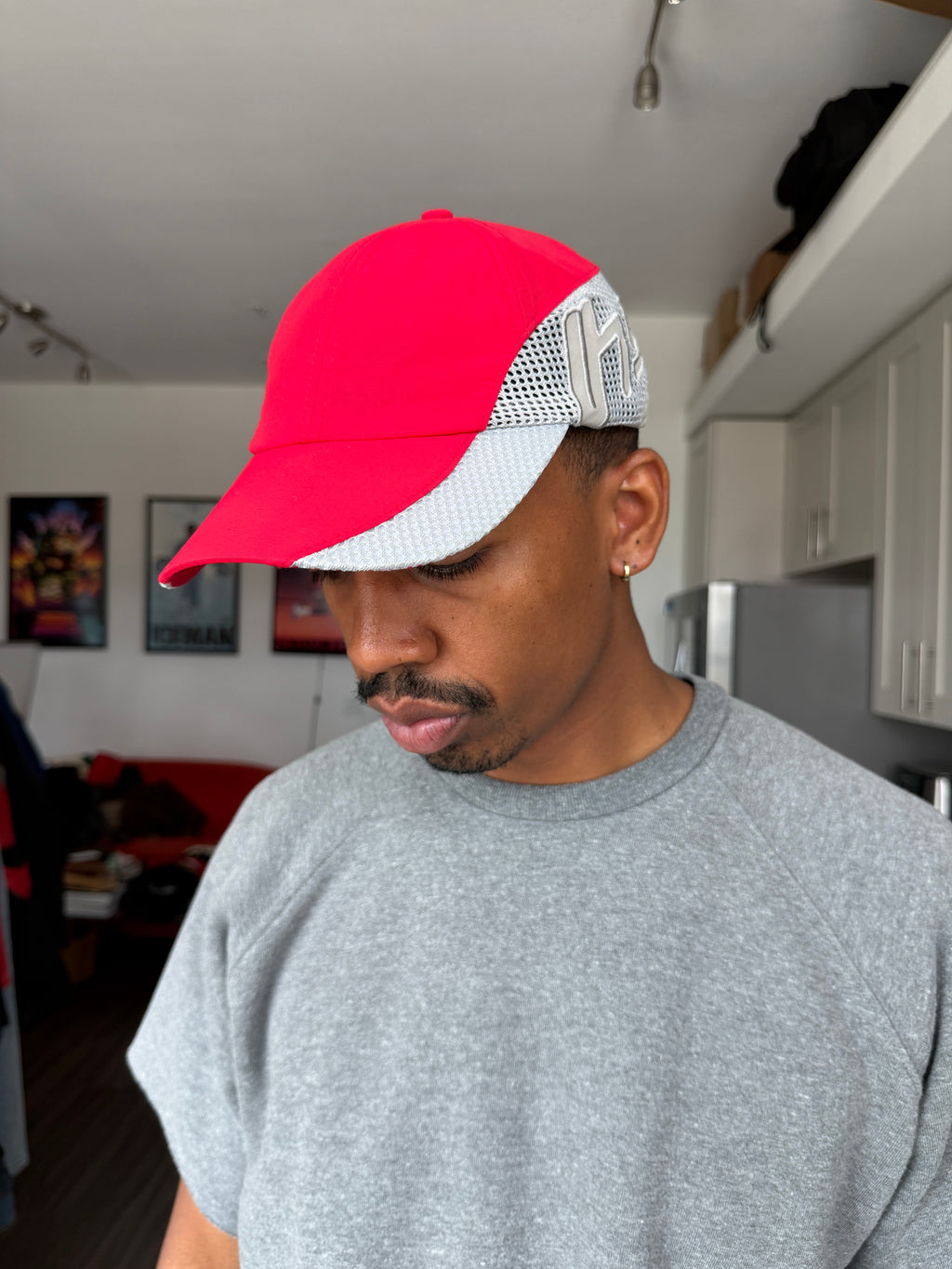 Hidden Season Red & White Mesh Cap