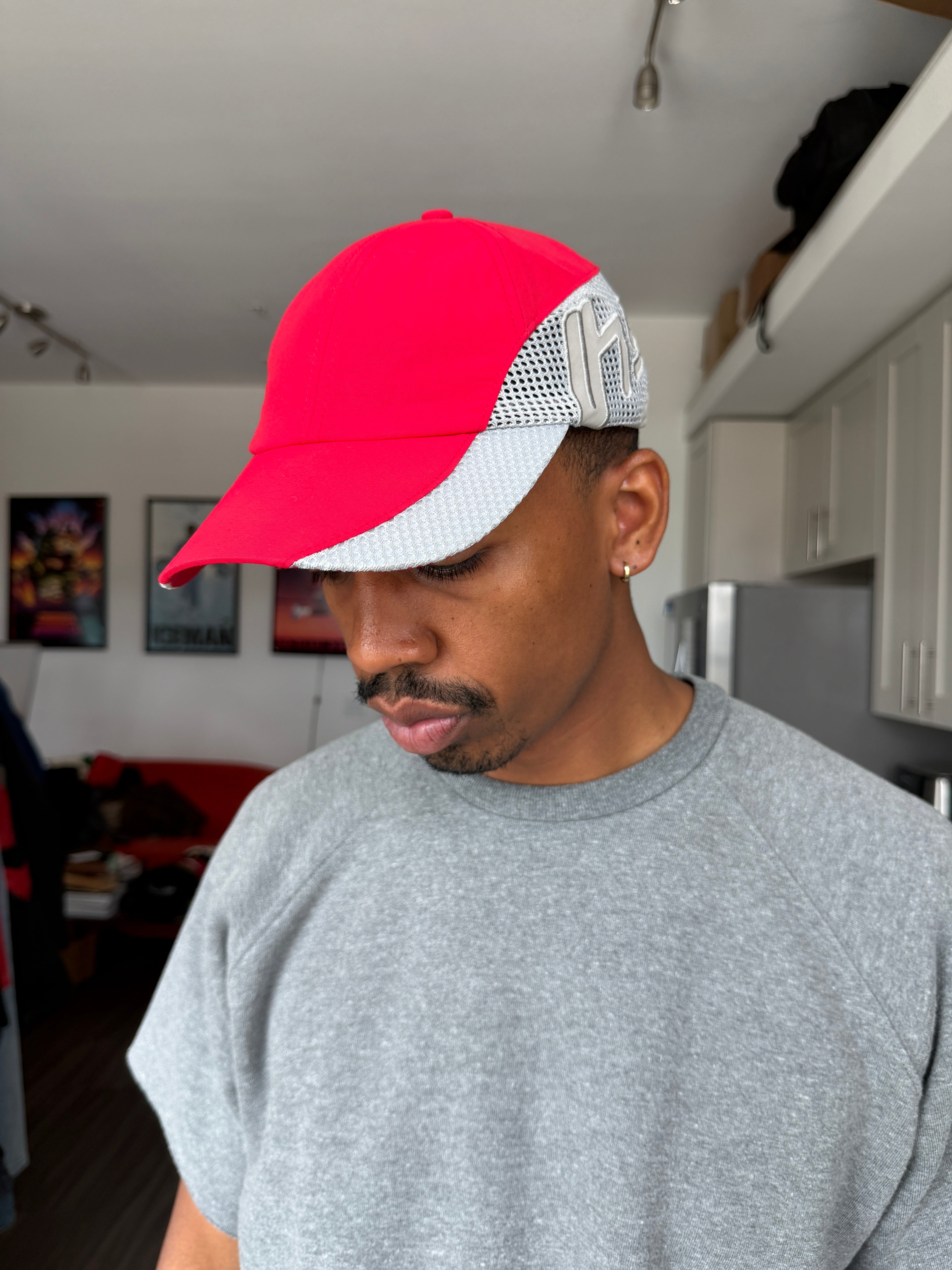 Hidden Season Red & White Mesh Cap
