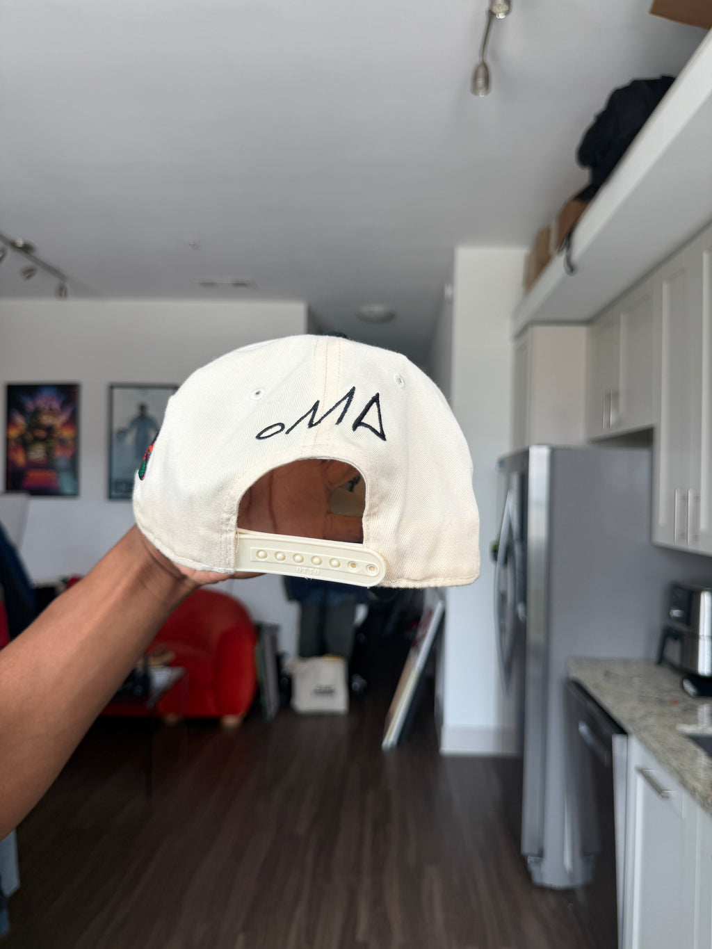 OMA Cream & Black Trucker Cap