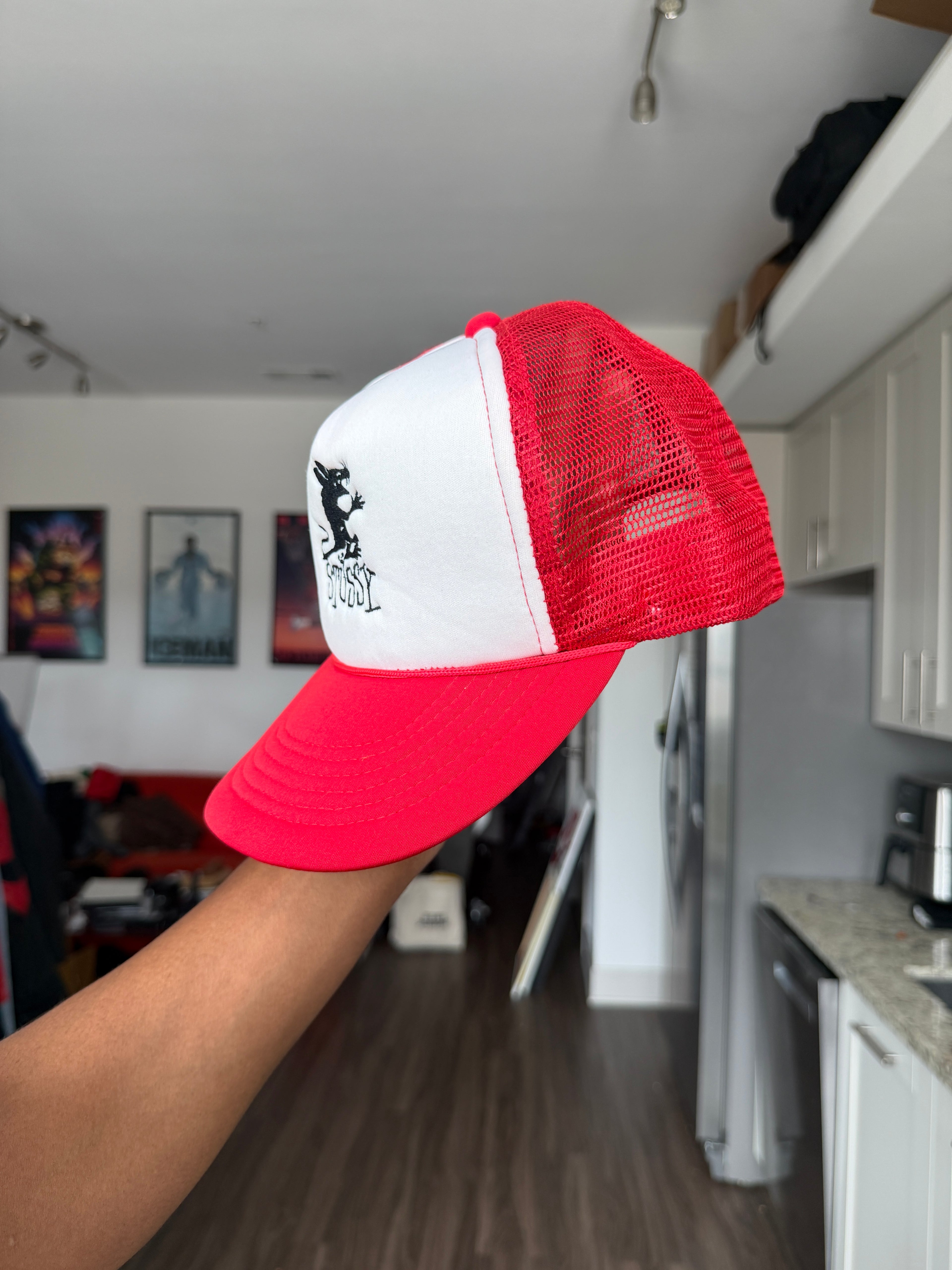 Stüssy Red & White Trucker Cap